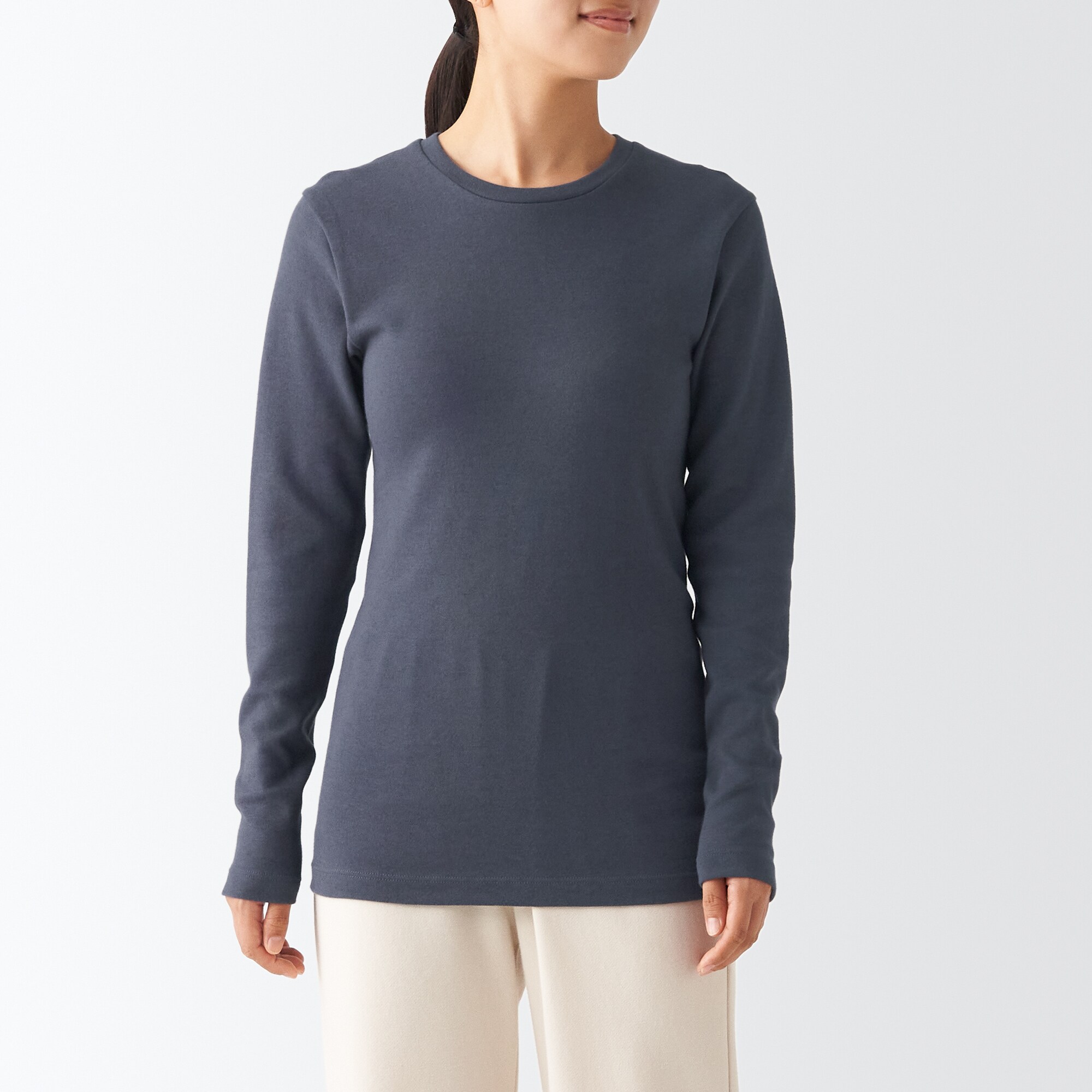 あったか綿　ウール　長袖Ｔシャツ