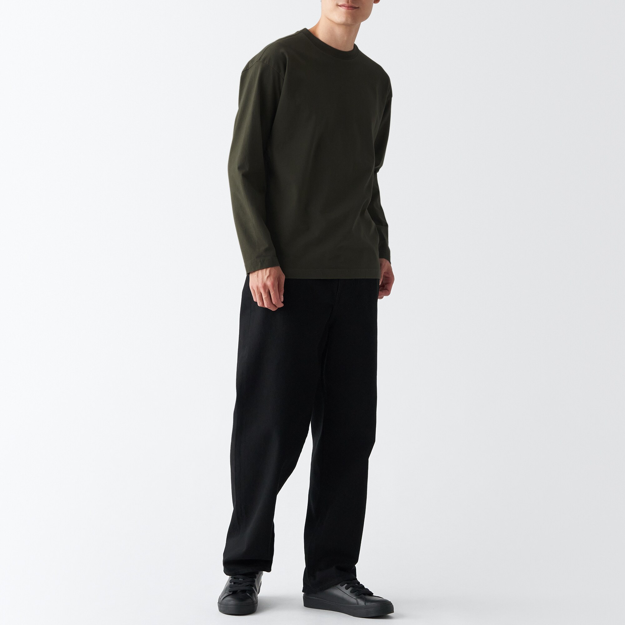 起毛クルーネック長袖Ｔシャツ