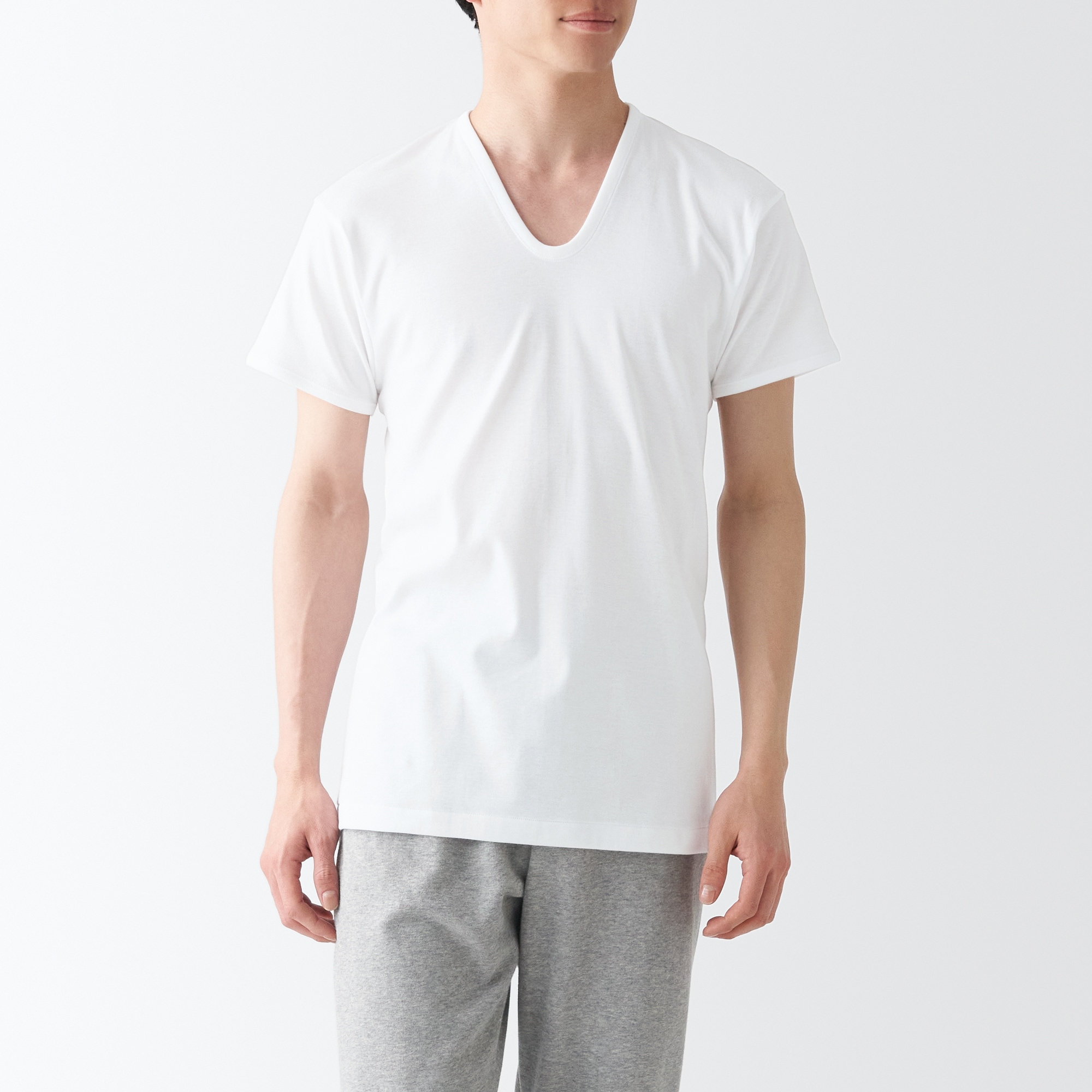 抗菌防臭　Ｕネック半袖Ｔシャツ