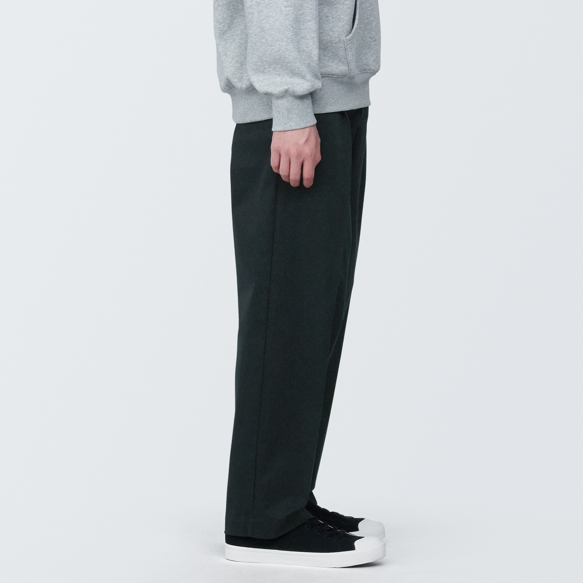 紳士　ストレッチチノタックワイドパンツ