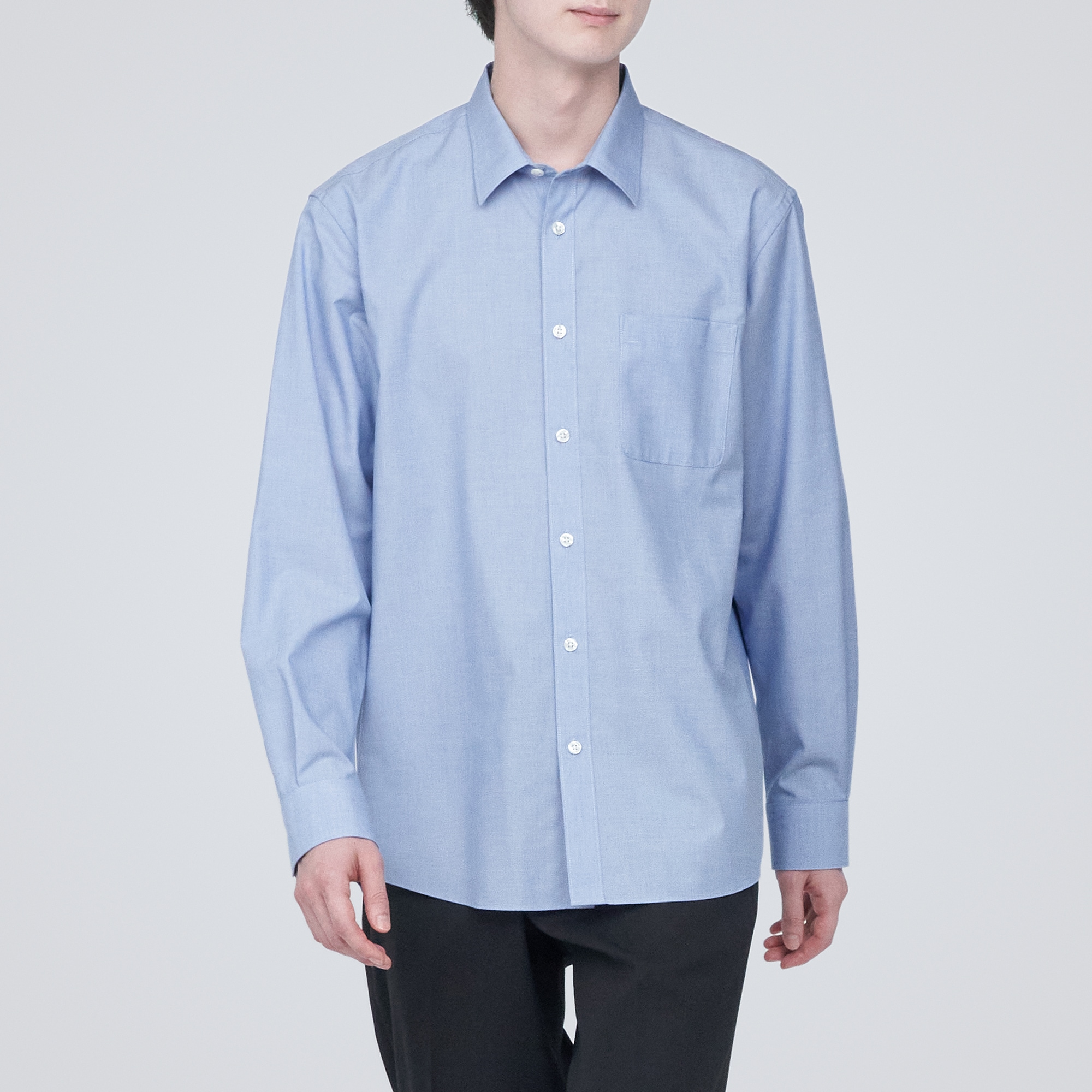 シワになりにくい長袖シャツ