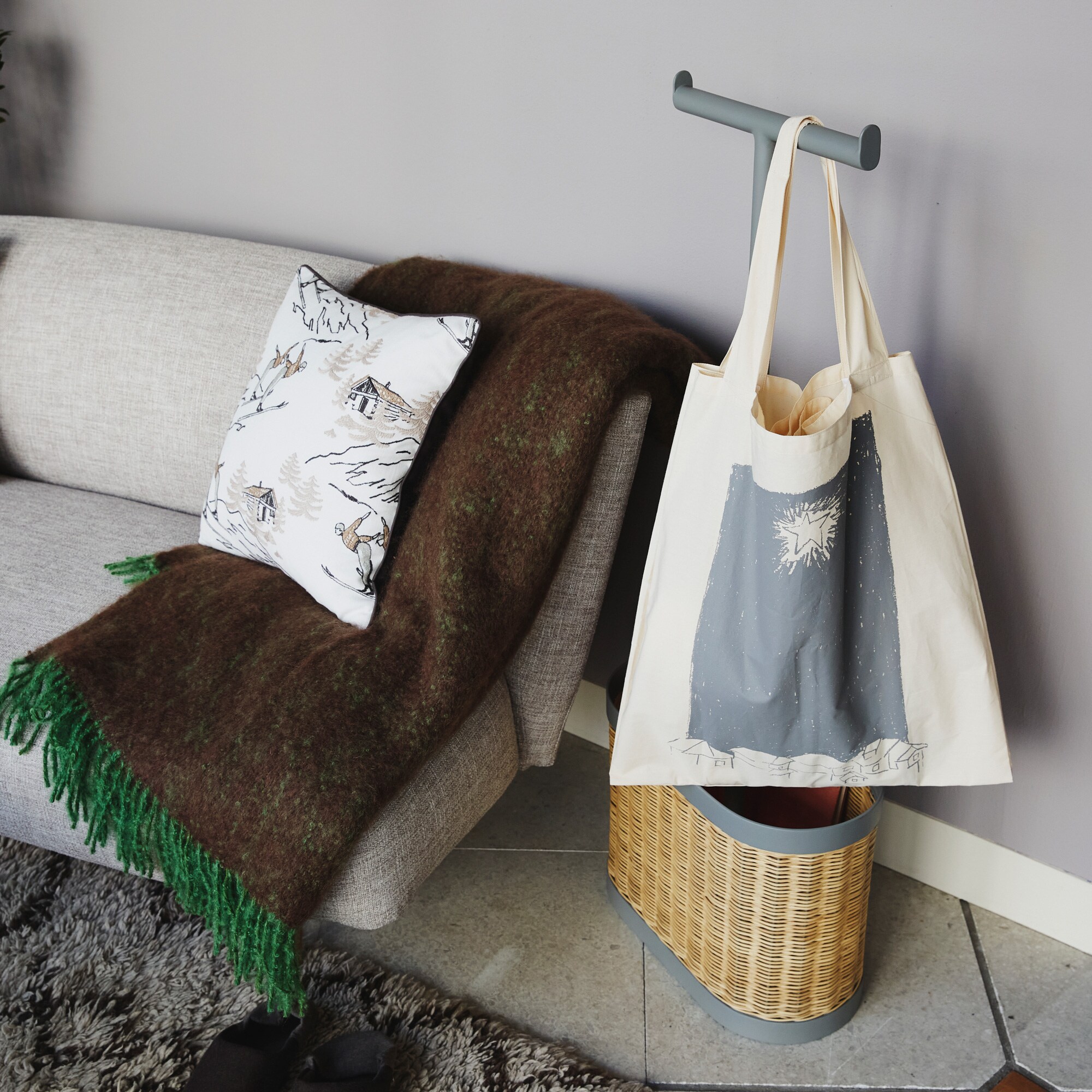 ［ＩＤＥＥ］オリジナル　山口一郎　マルシェバッグ　街