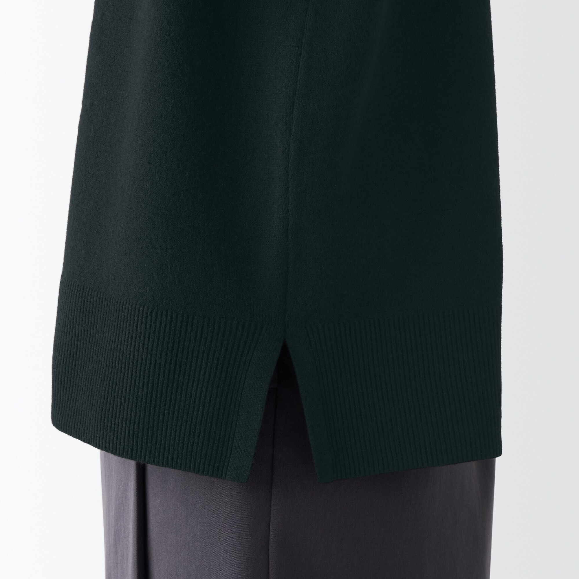 洗えるミラノリブ編みＶネックワイドカーディガン