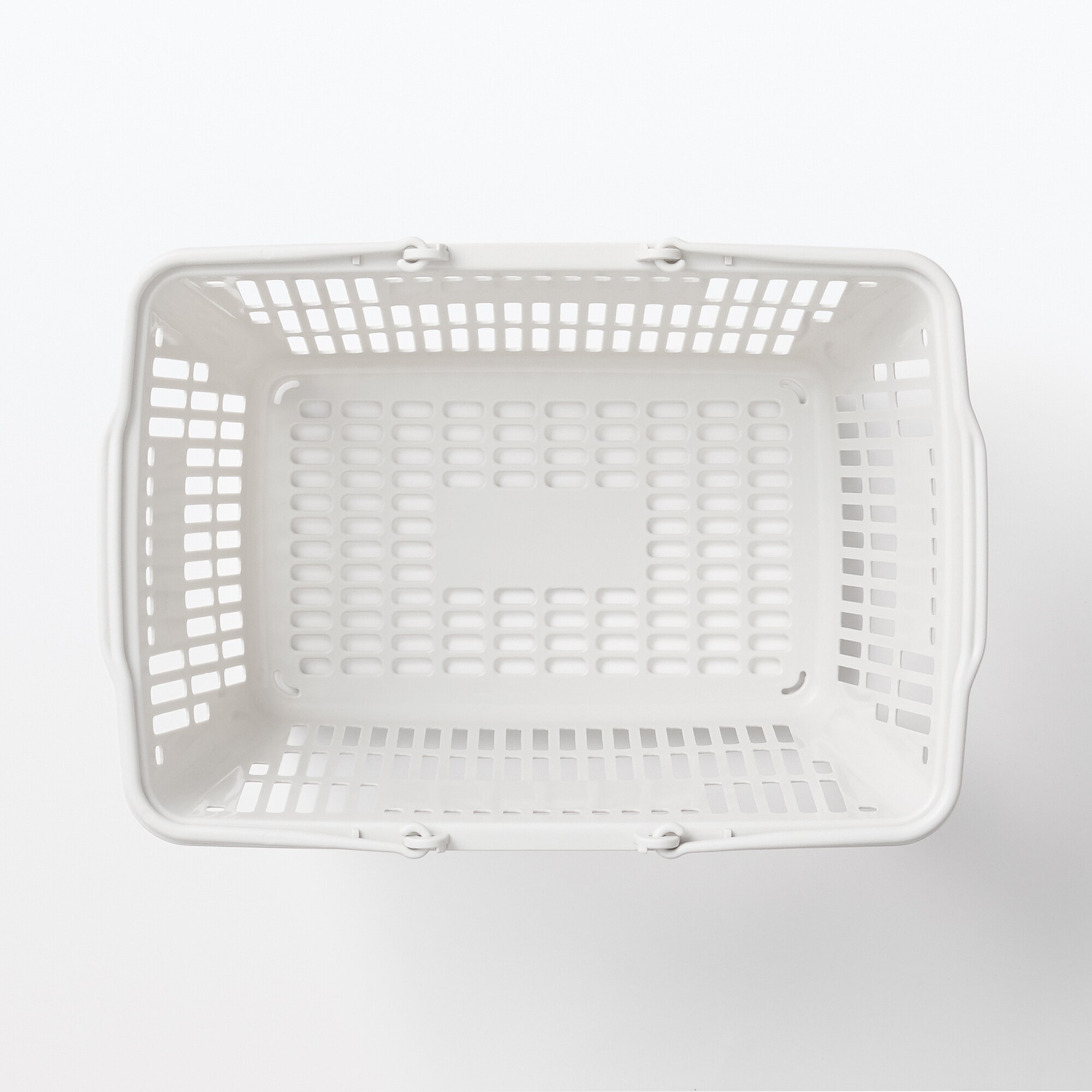 ポリプロピレン　買い物かご　約幅３８．５×奥行２７×高さ２２ｃｍ