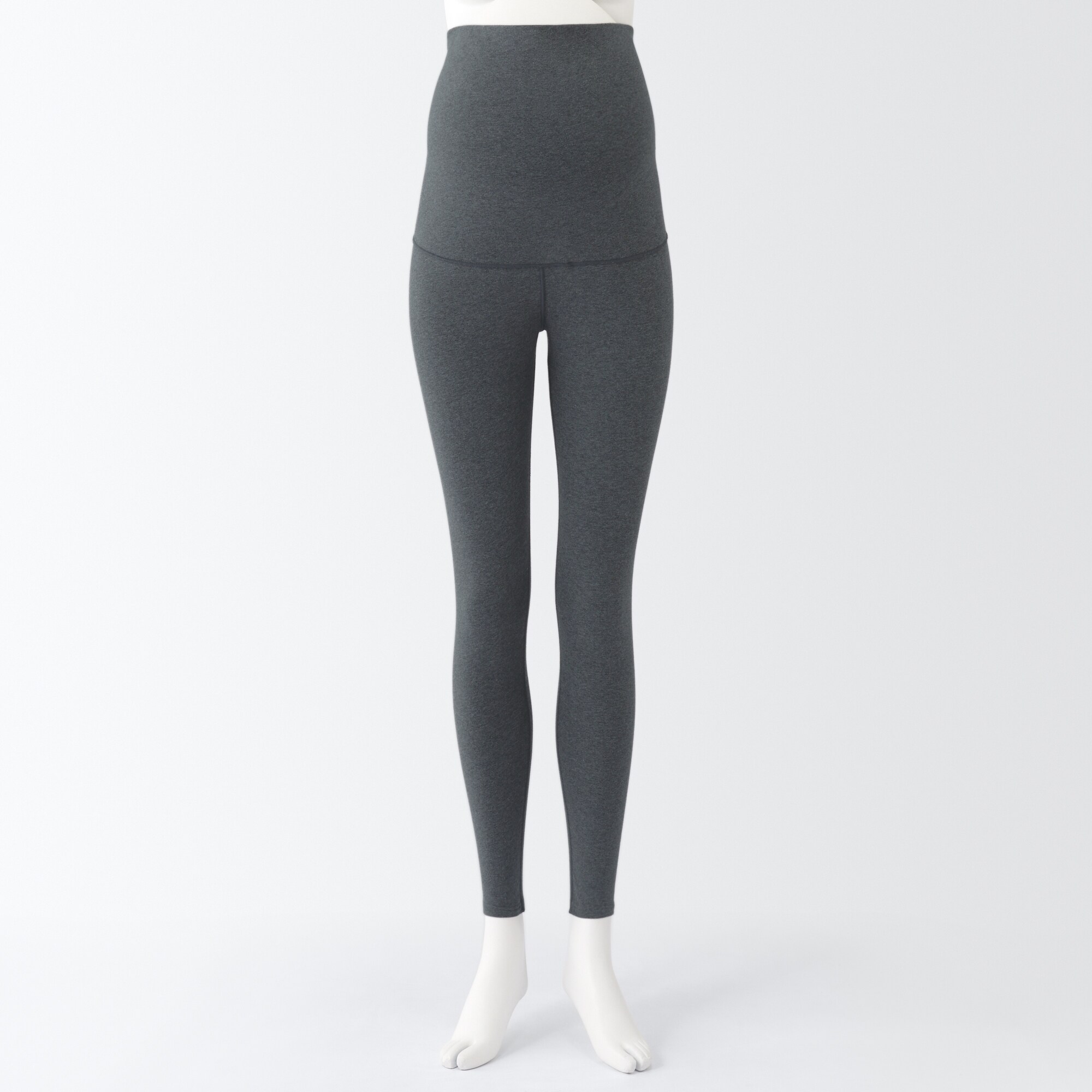 ストレッチ天竺編み　腹巻つきレギンス（十分丈）