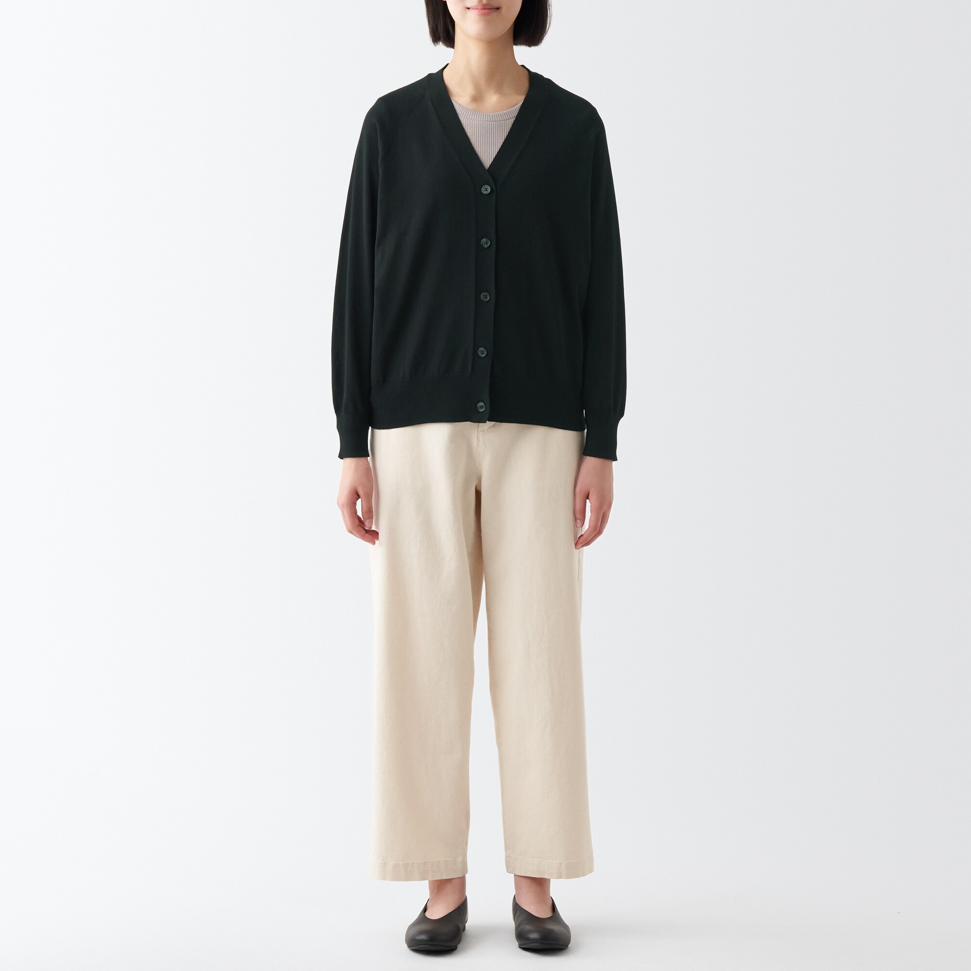 ＵＶカット強撚Ｖネックワイドカーディガン