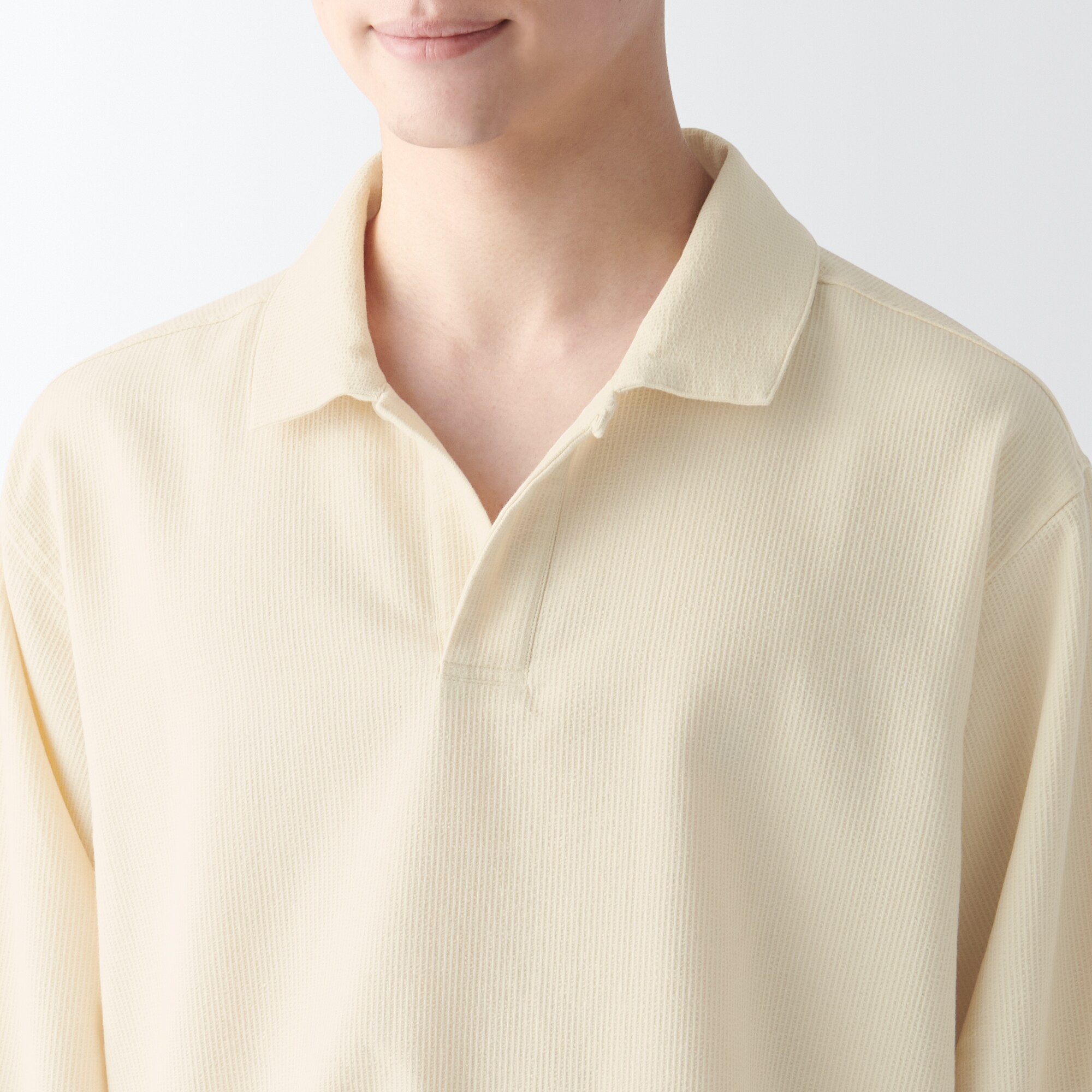 紳士　木の実から作ったカポック混　スキッパーパジャマ