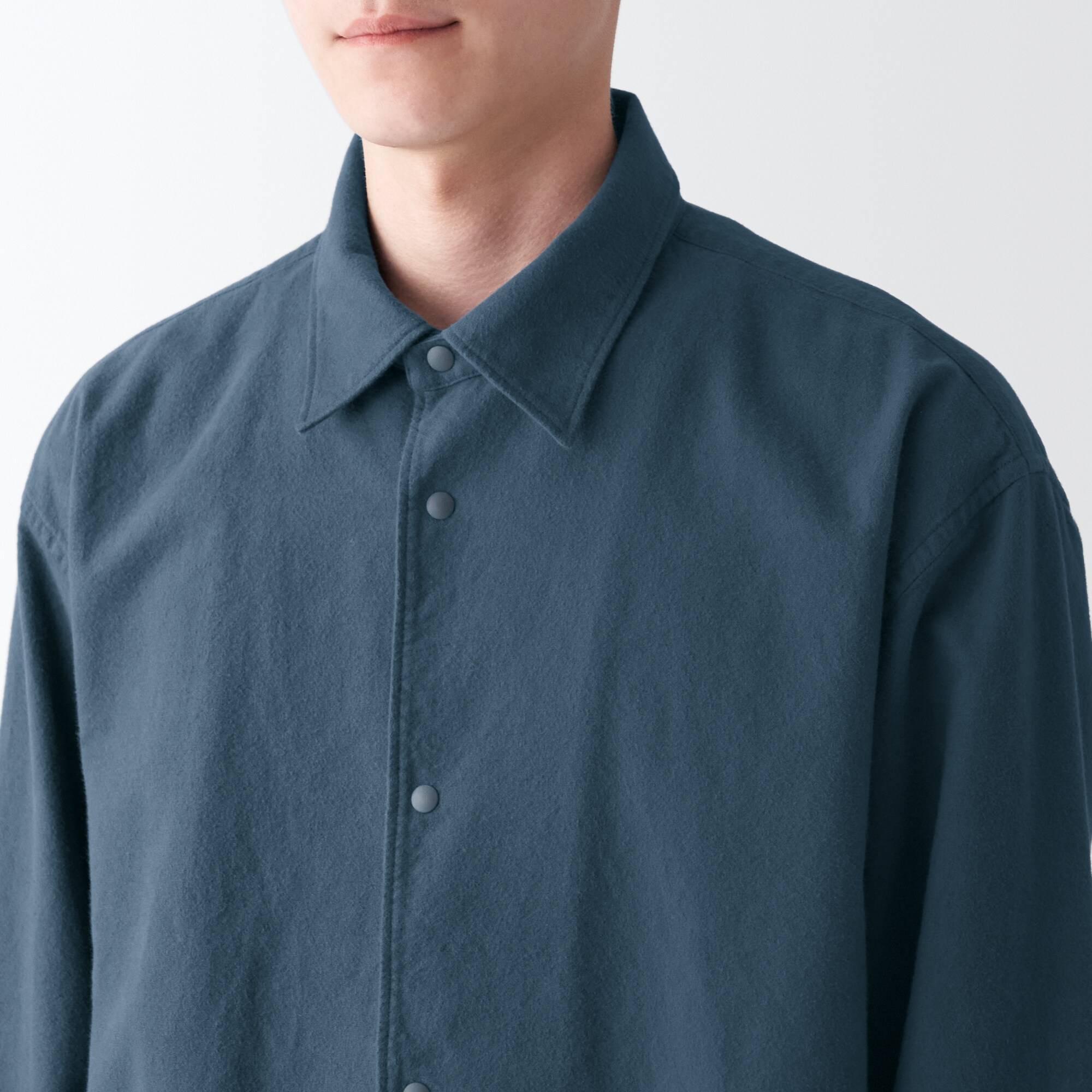 両面起毛フランネルシャツジャケット