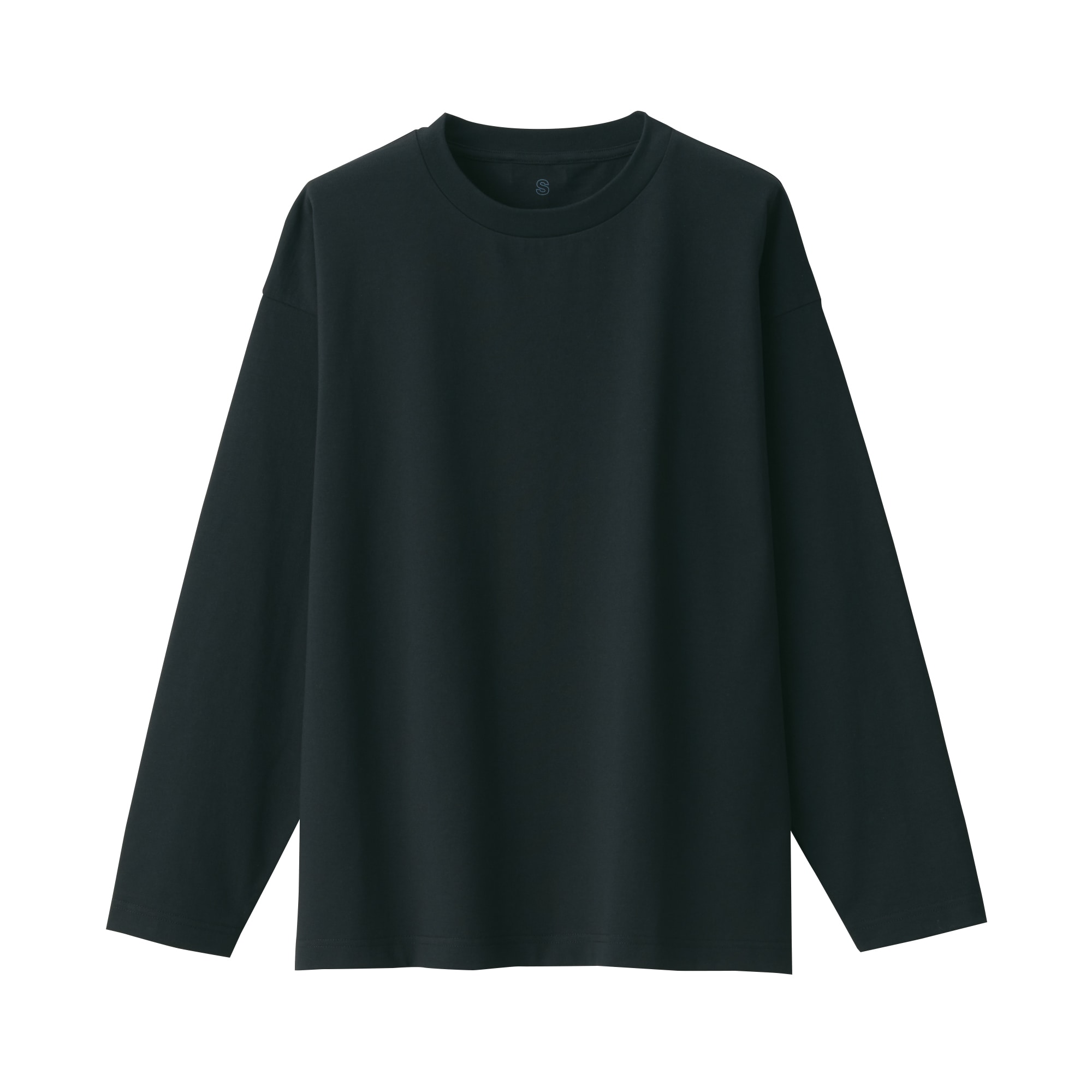 天竺編みクルーネック長袖Ｔシャツ