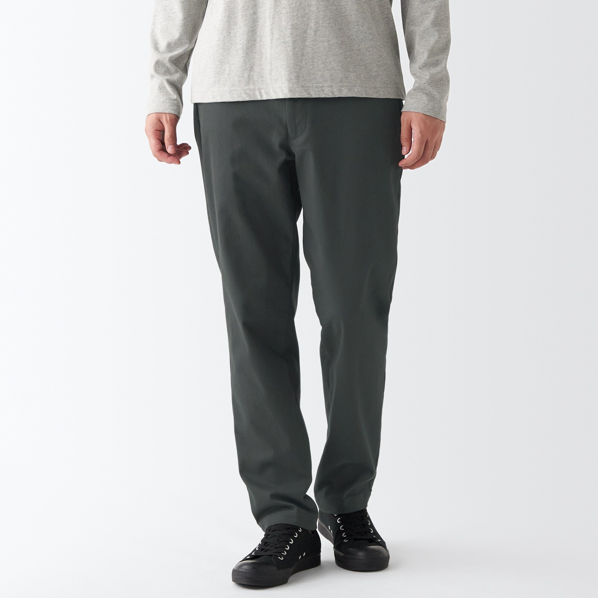 裏起毛ストレッチツイルテーパードパンツ