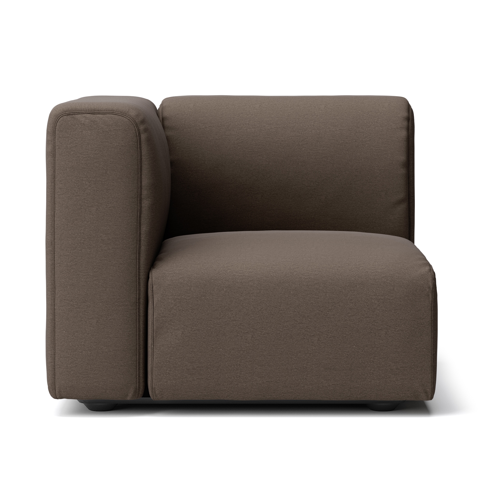 【カバー】洗いざらしの綿帆布ユニットソファアーム付・小用カバー／生成