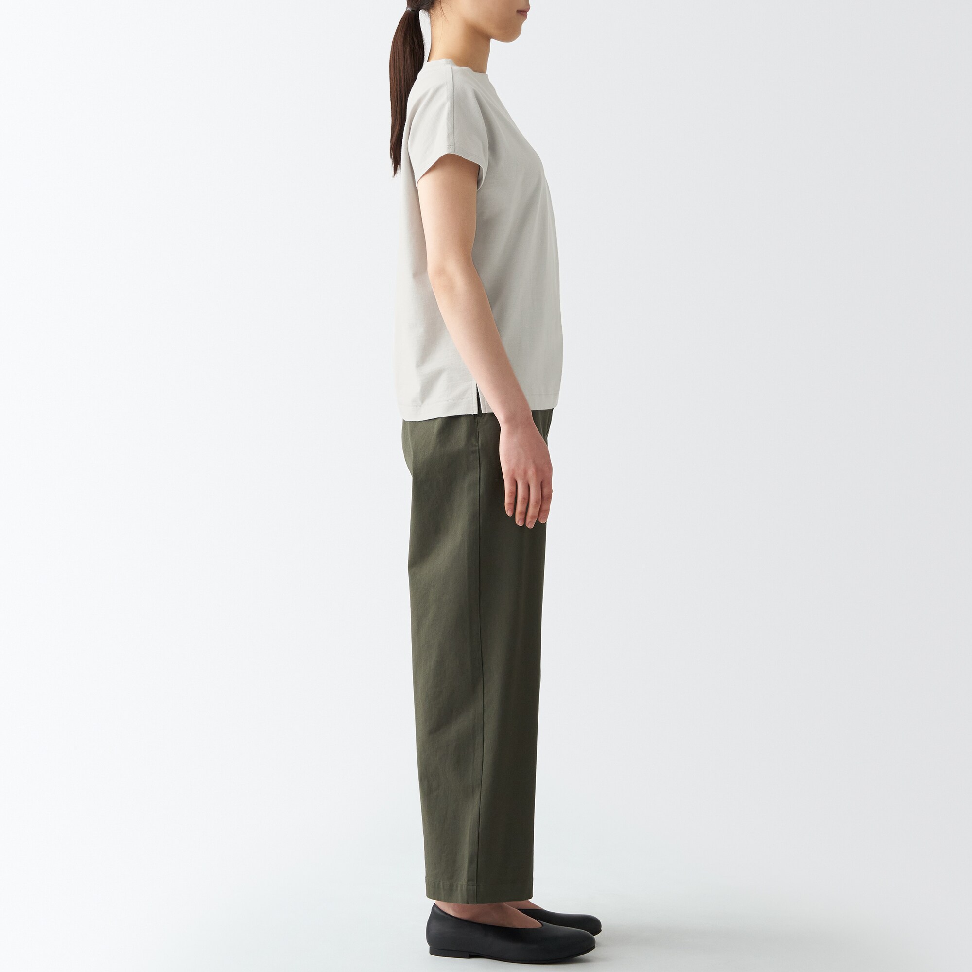 ムラ糸天竺編みフレンチスリーブＴシャツ