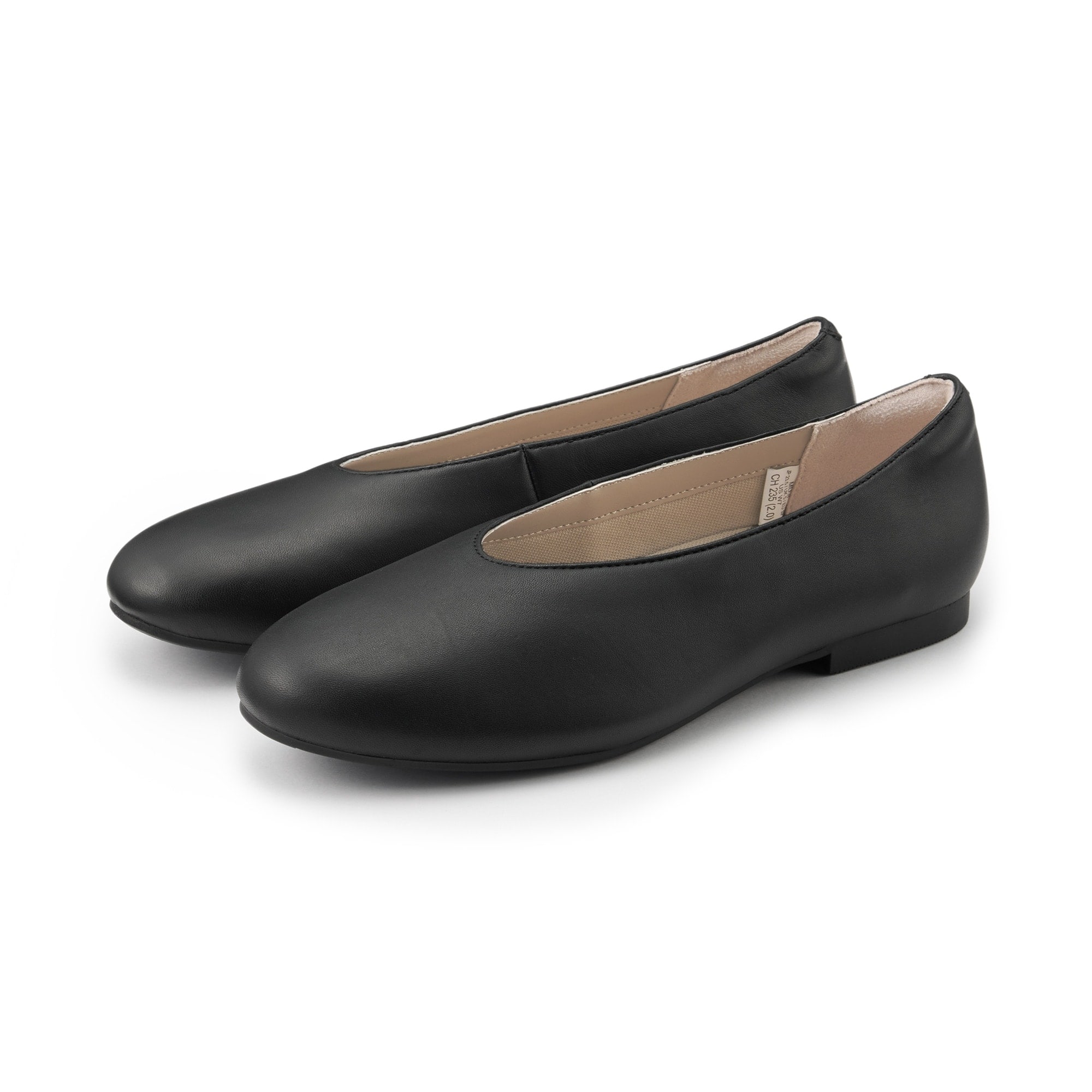 婦人　疲れにくい　レザー深履きシューズ