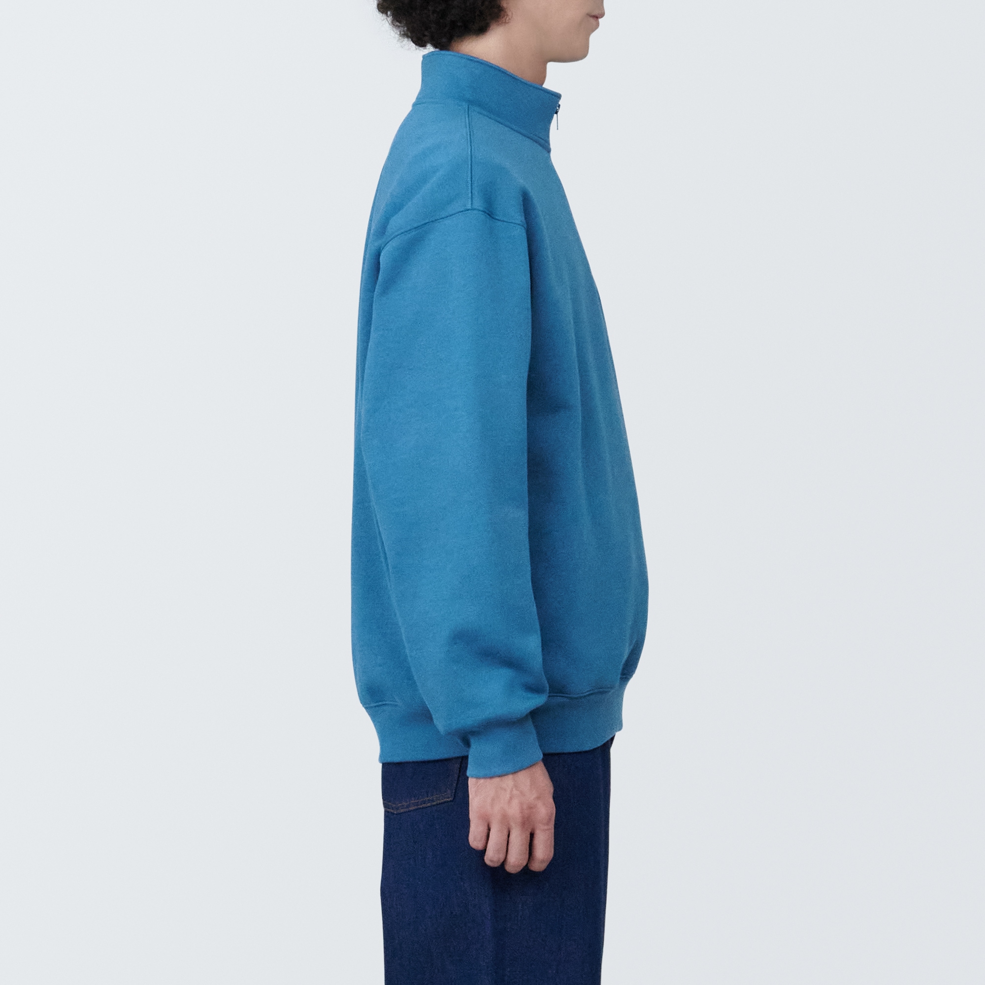 紳士　ハーフジップスウェットシャツ