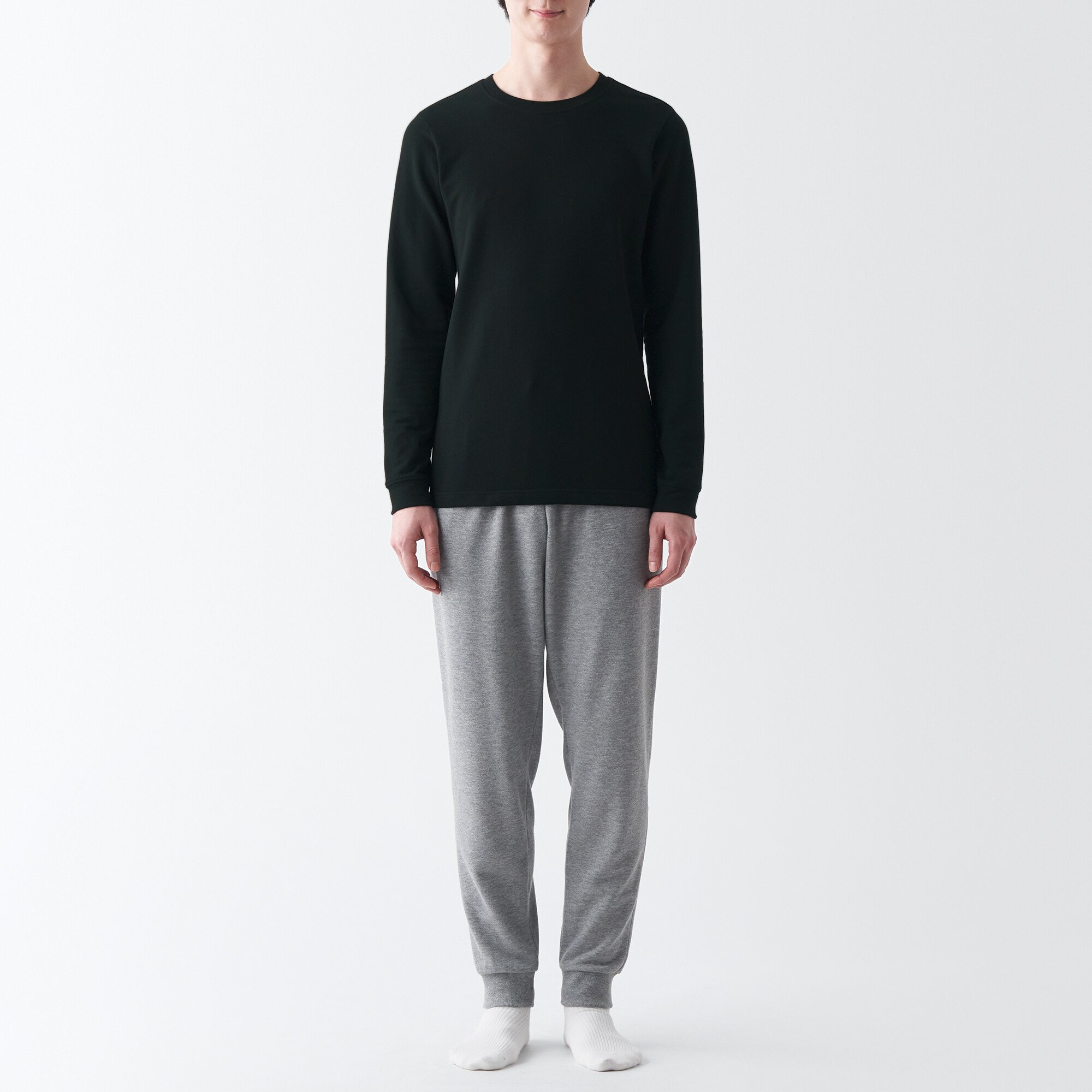 あったか綿　厚手　クルーネック長袖Ｔシャツ