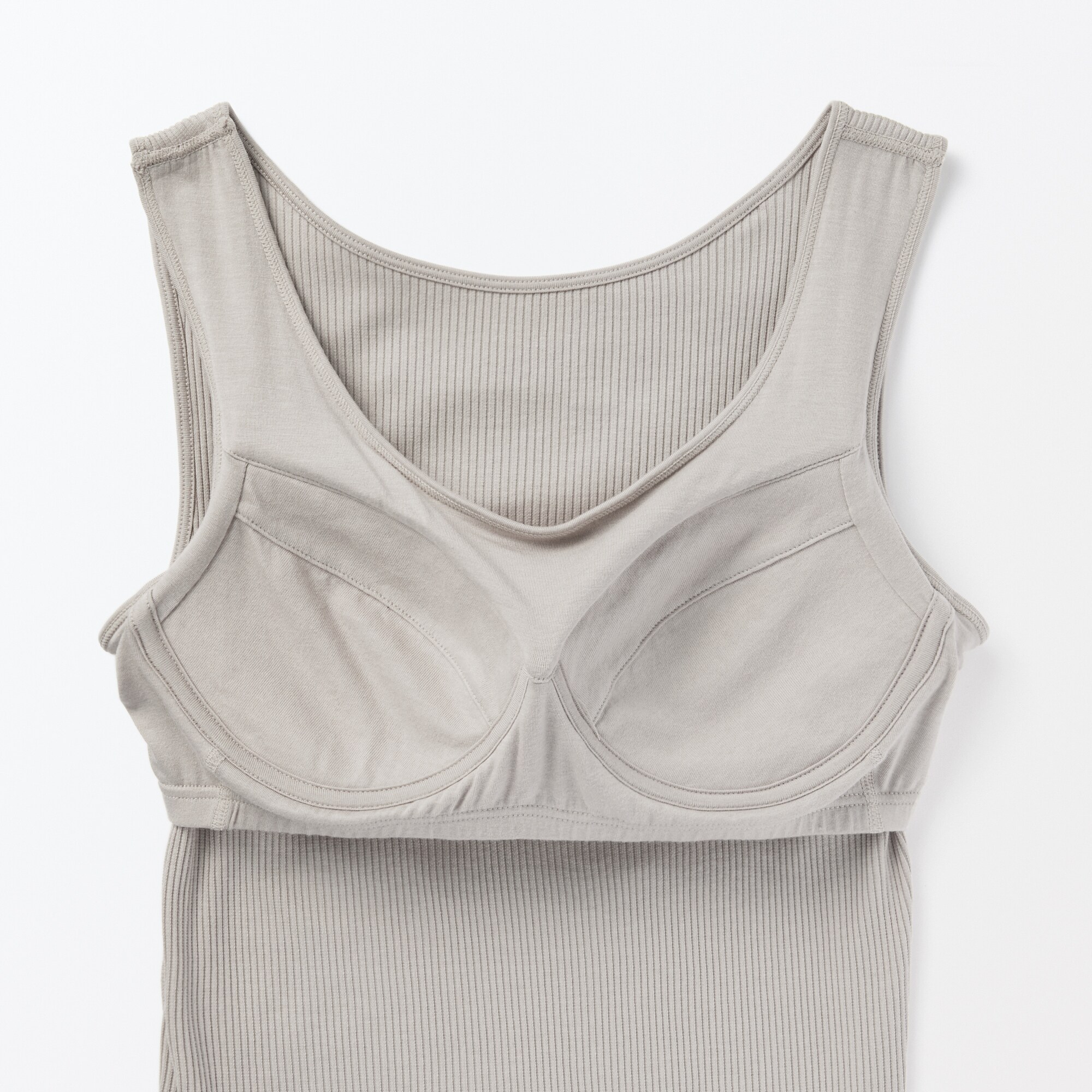 なめらかリブブラタンクトップ