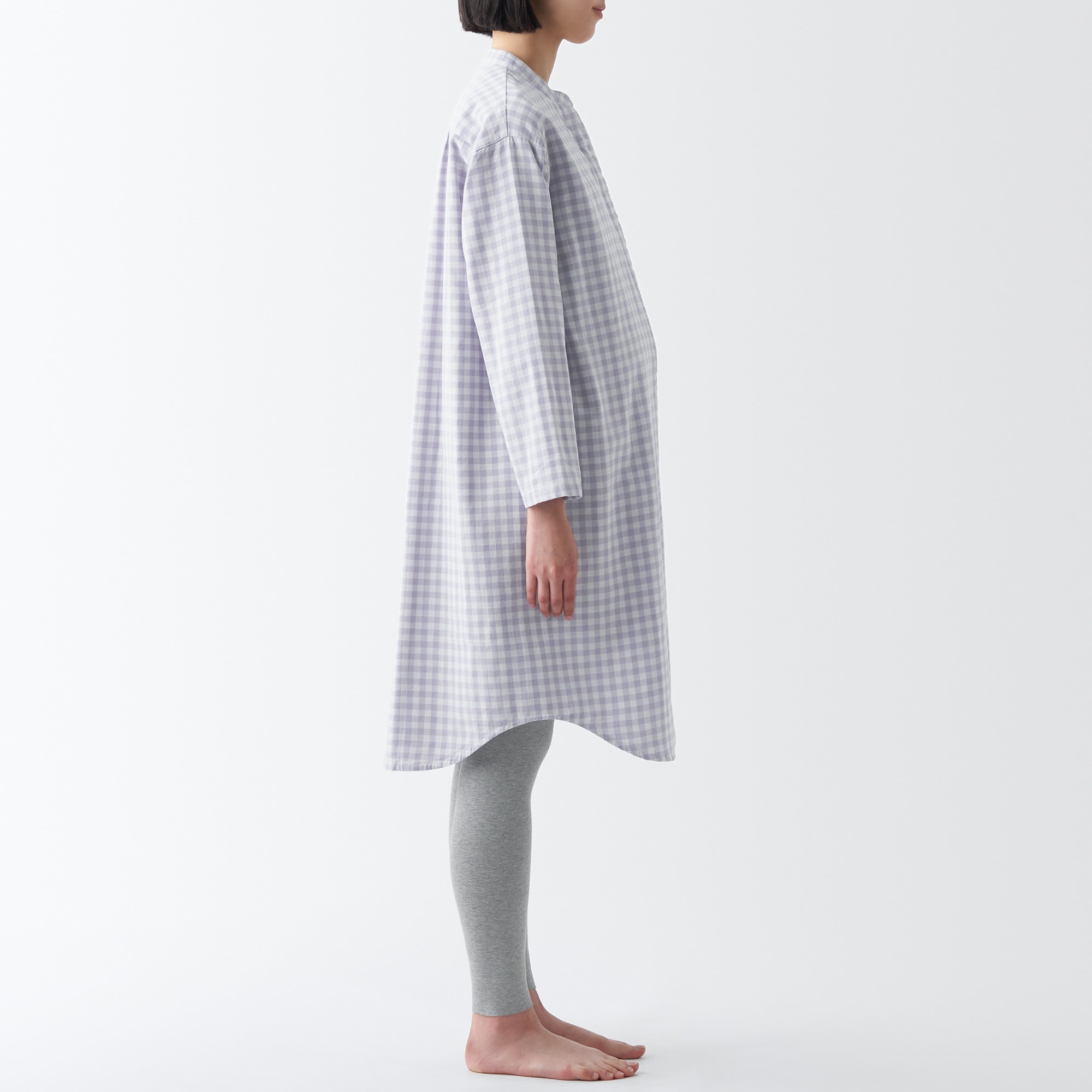 脇に縫い目のない　二重ガーゼパジャマ（マタニティ）