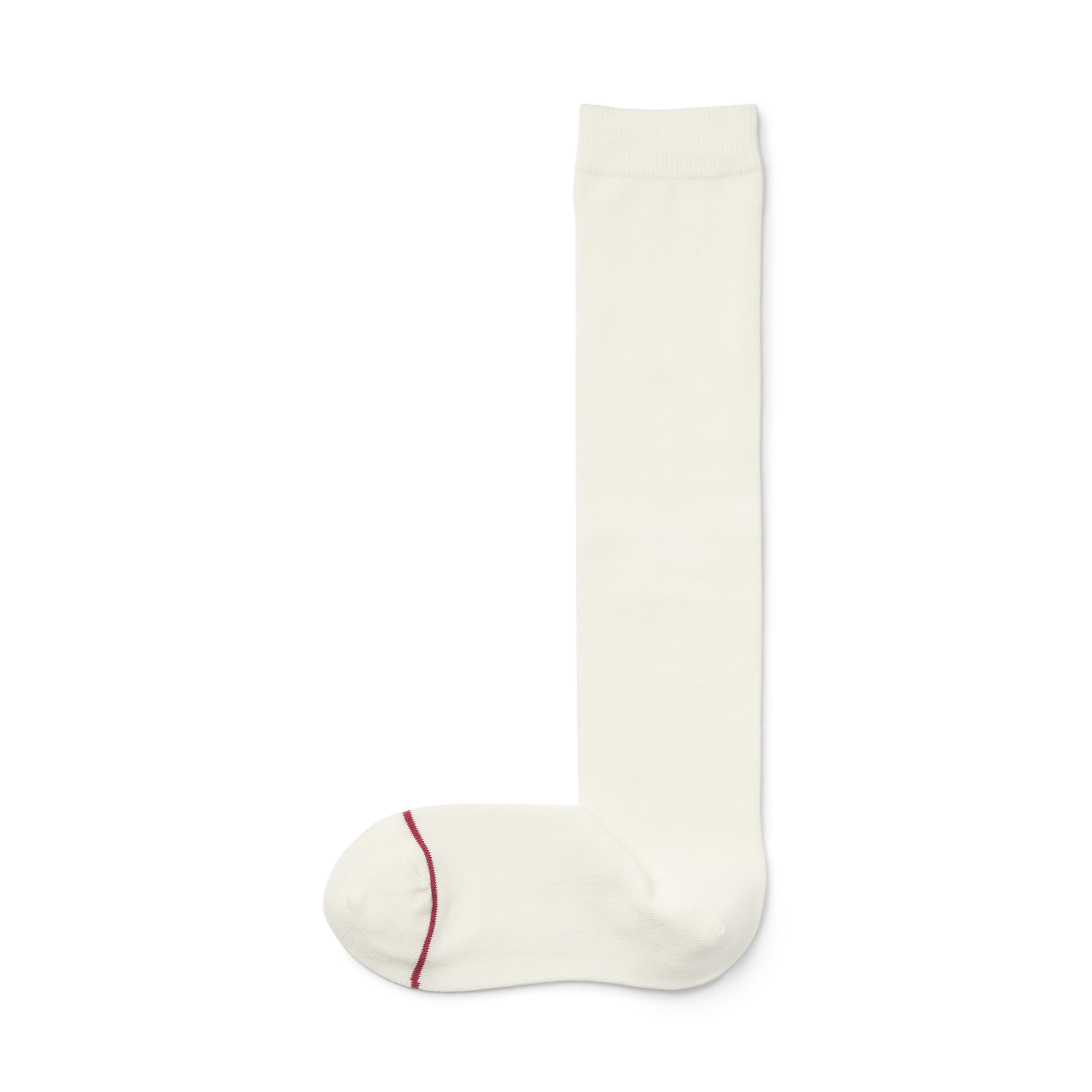 足なり直角　履き口やわらか　あったか綿　ハイソックス（ウール入・口ゴムなし／婦）