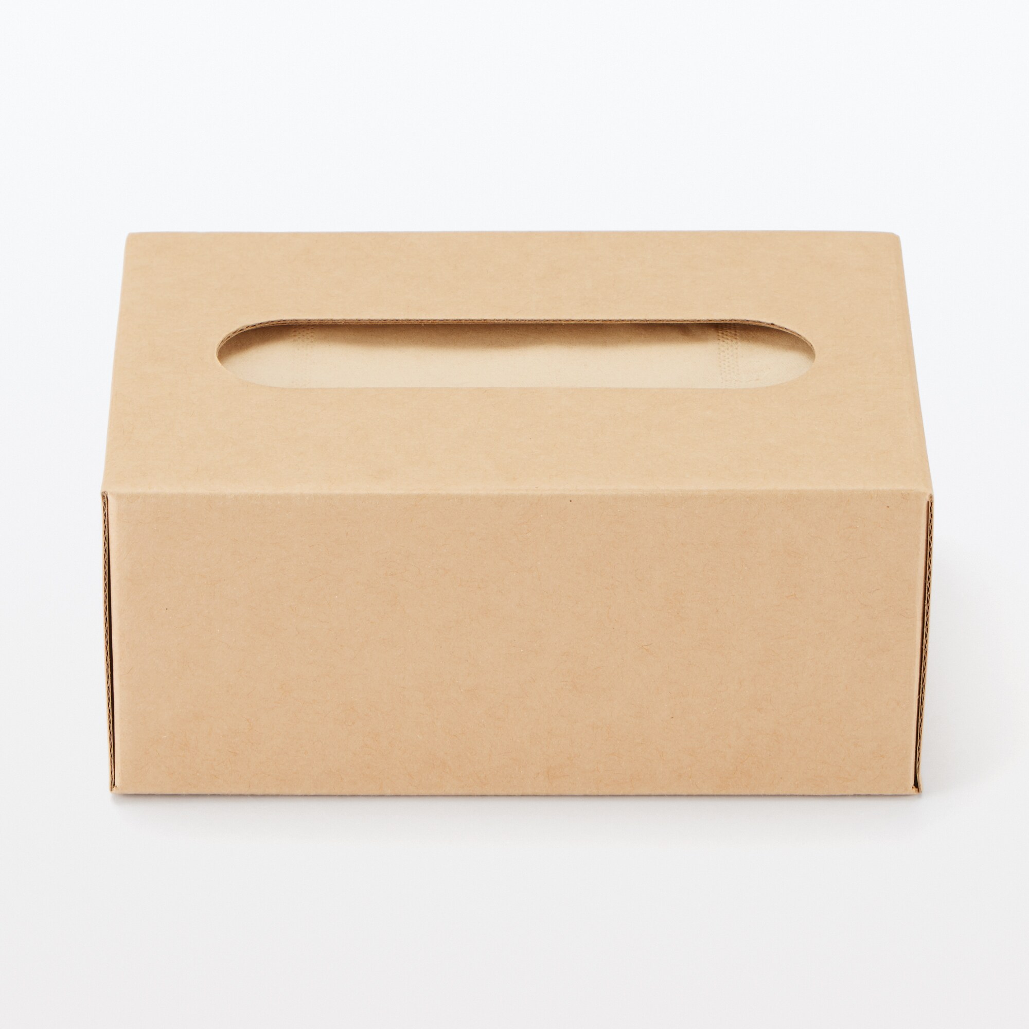 クラフトティシューボックス／卓上用　内寸：約幅１５×奥行１０．５×高さ６ｃｍ