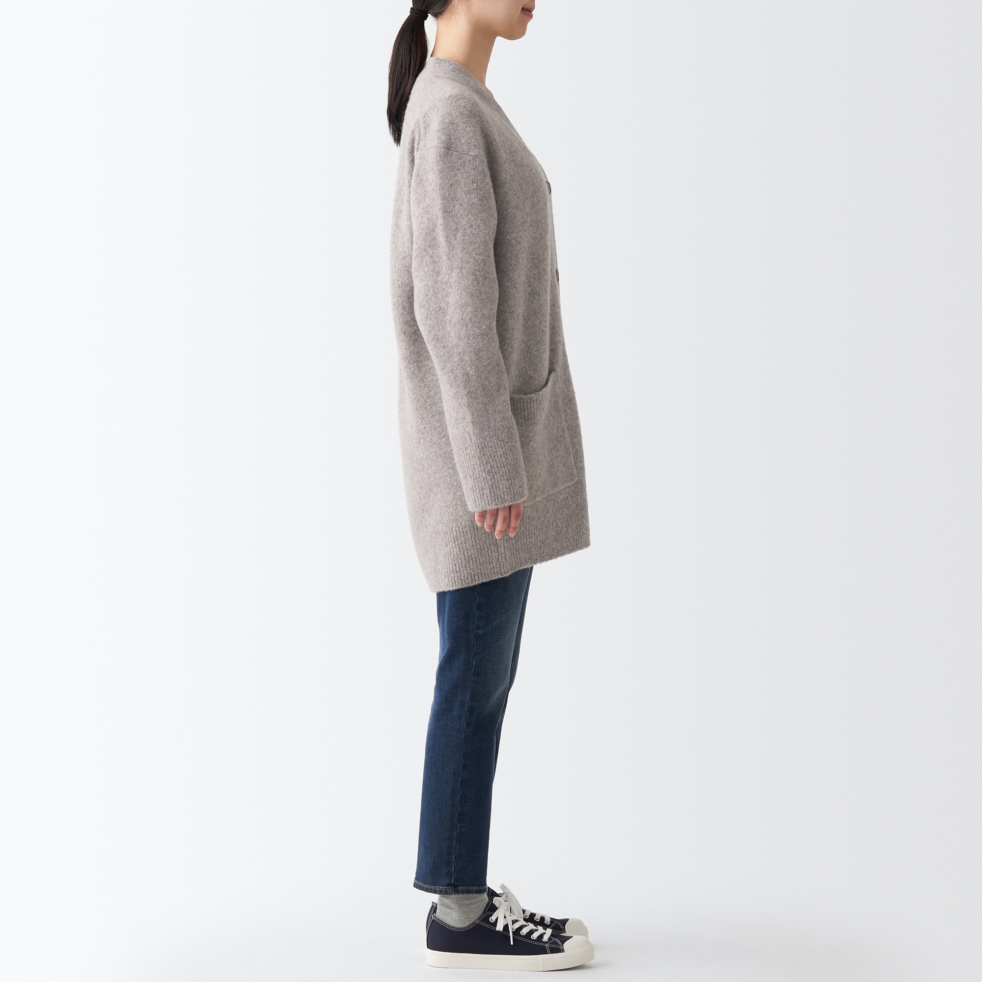 ヤク混Ｖネックカーディガン