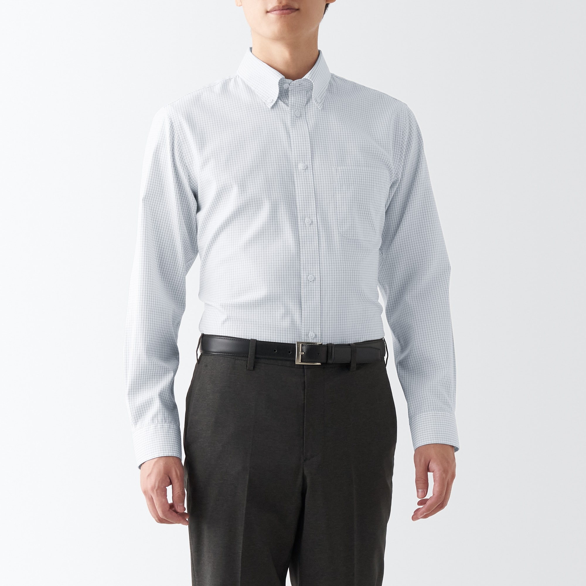 ノンアイロンビジネスボタンダウン長袖シャツ