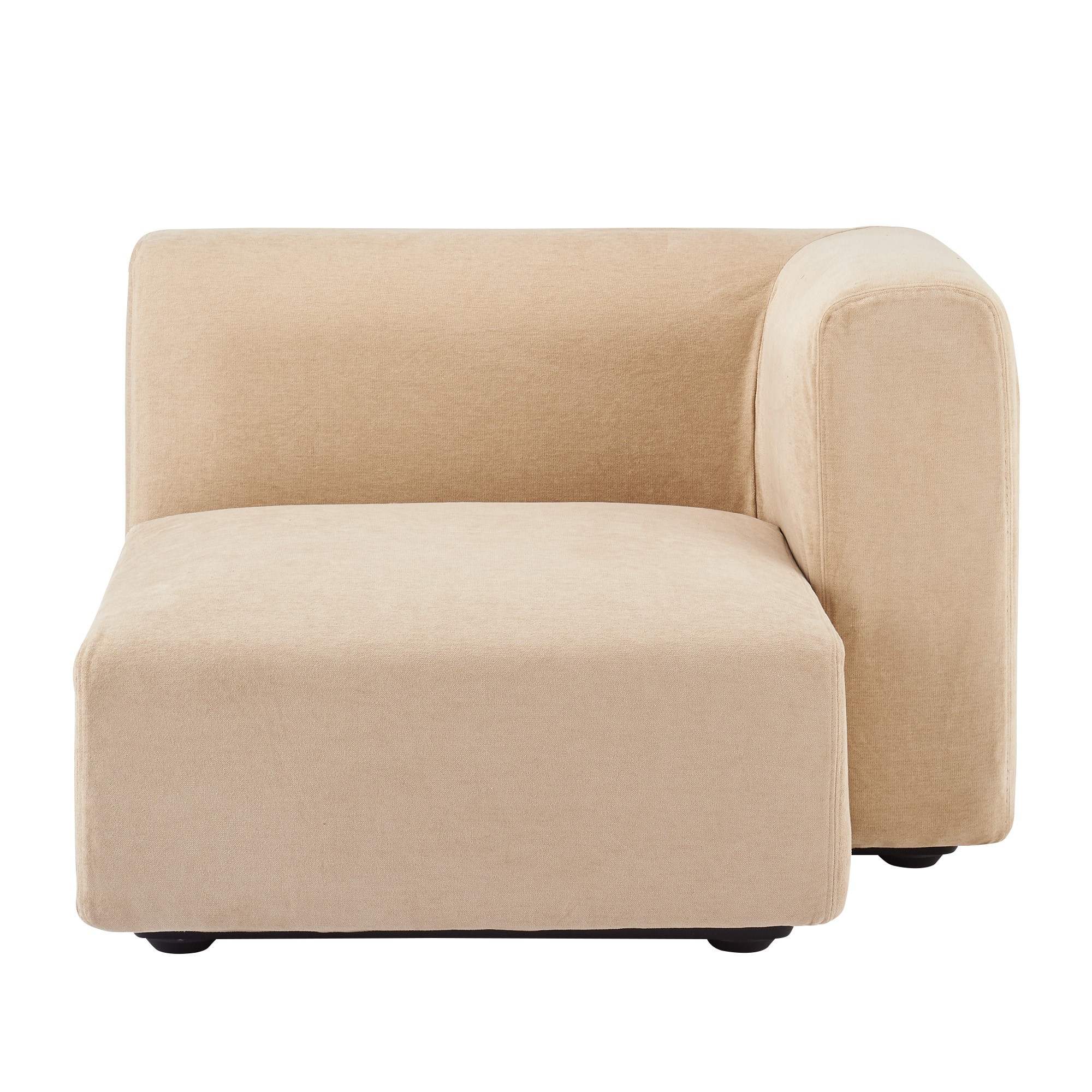 【カバー】綿シェニールユニットソファ・ハーフアーム・大（左）用カバー／ライトグレー