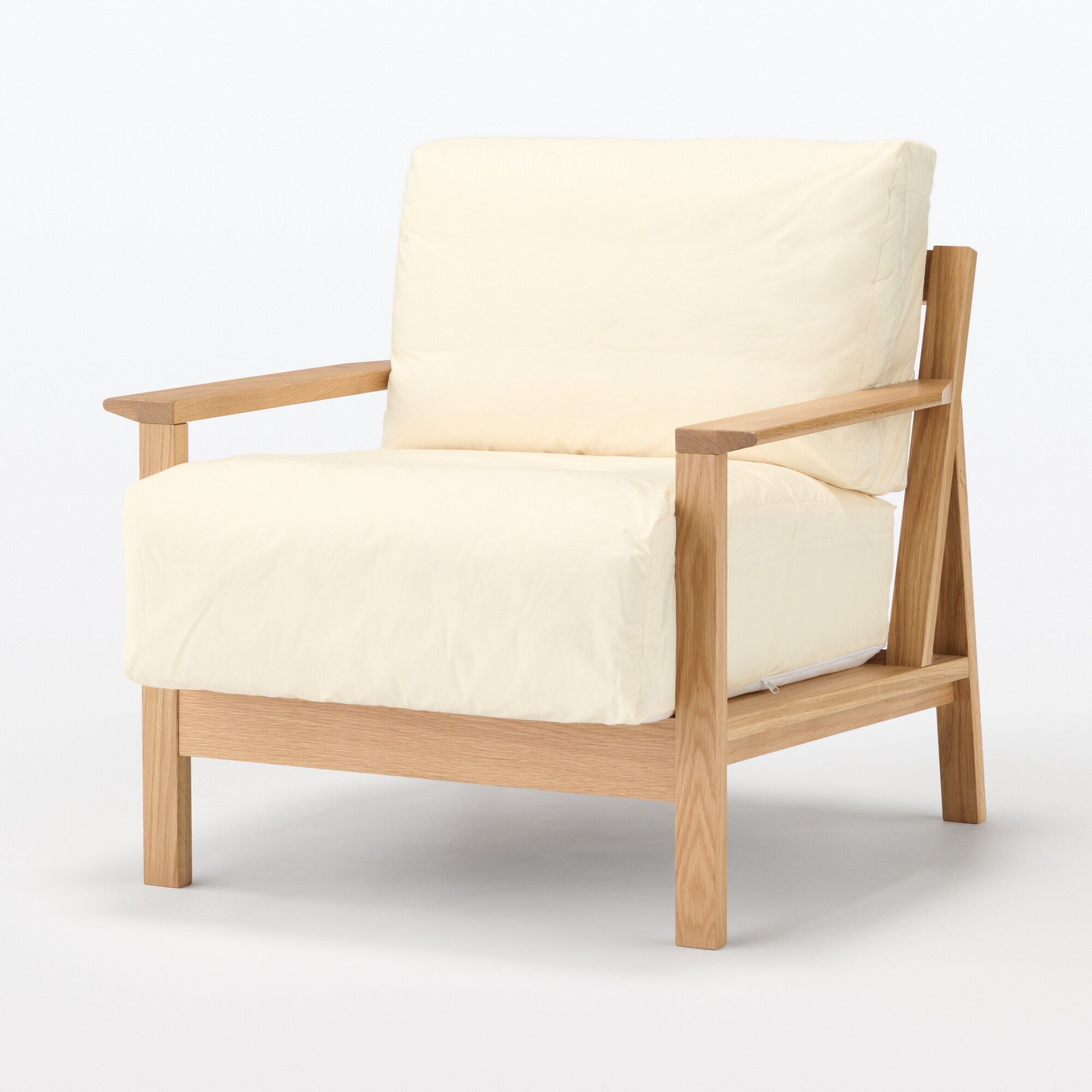 ソファ本体木製フレーム　フェザーポケットコイル１シーター（カバー別売り）