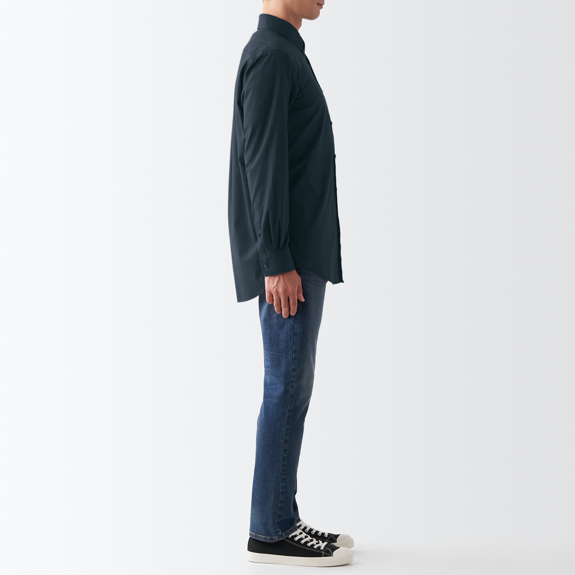 ノンアイロンビジネスボタンダウン長袖シャツ