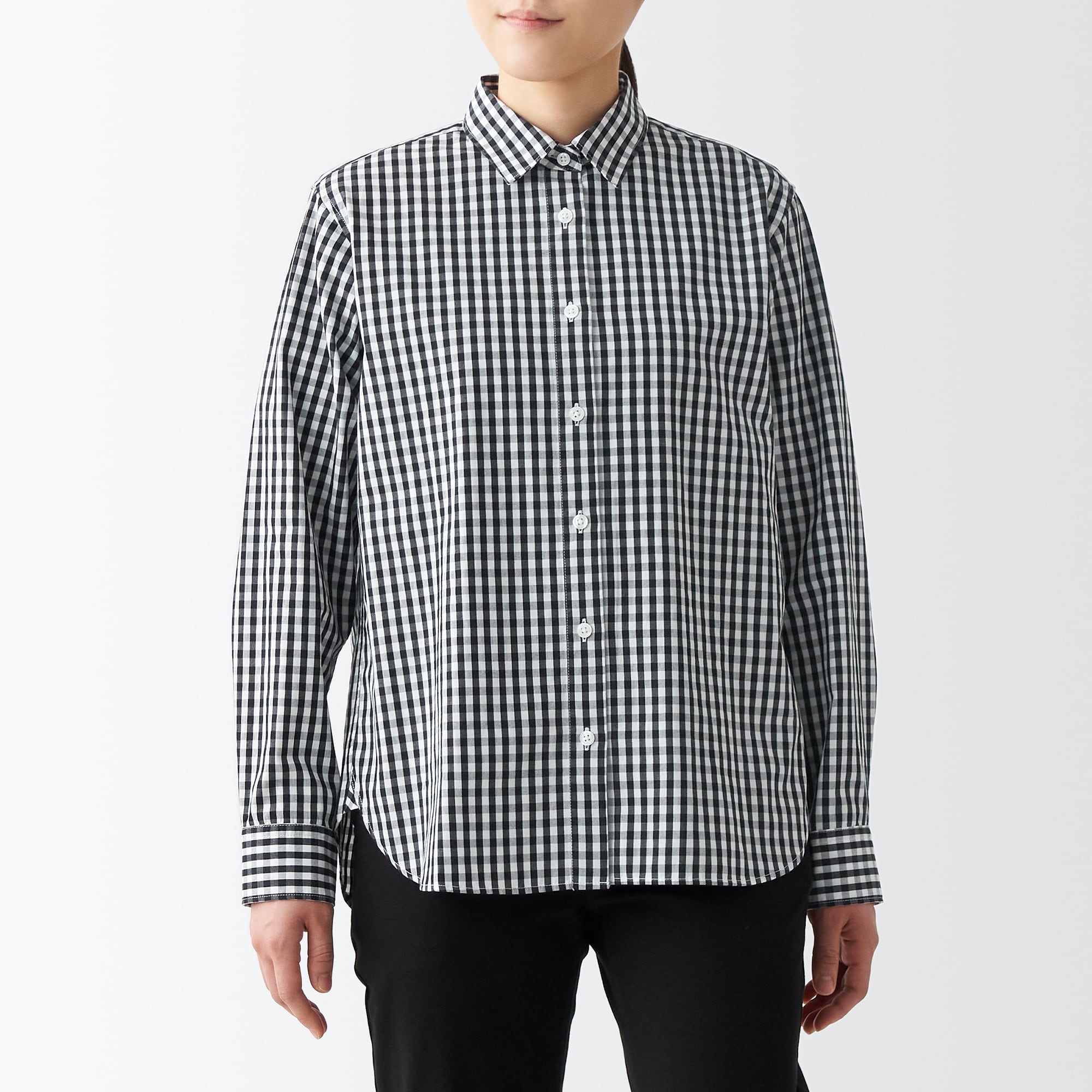 洗いざらしブロードレギュラーカラーシャツ