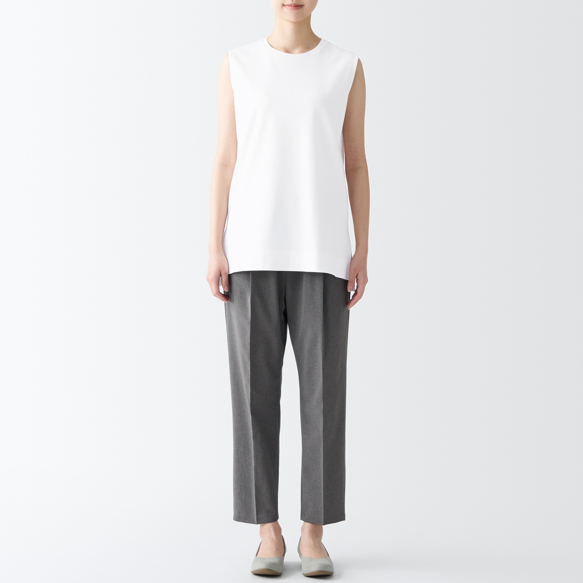 スムース編みノースリーブチュニック