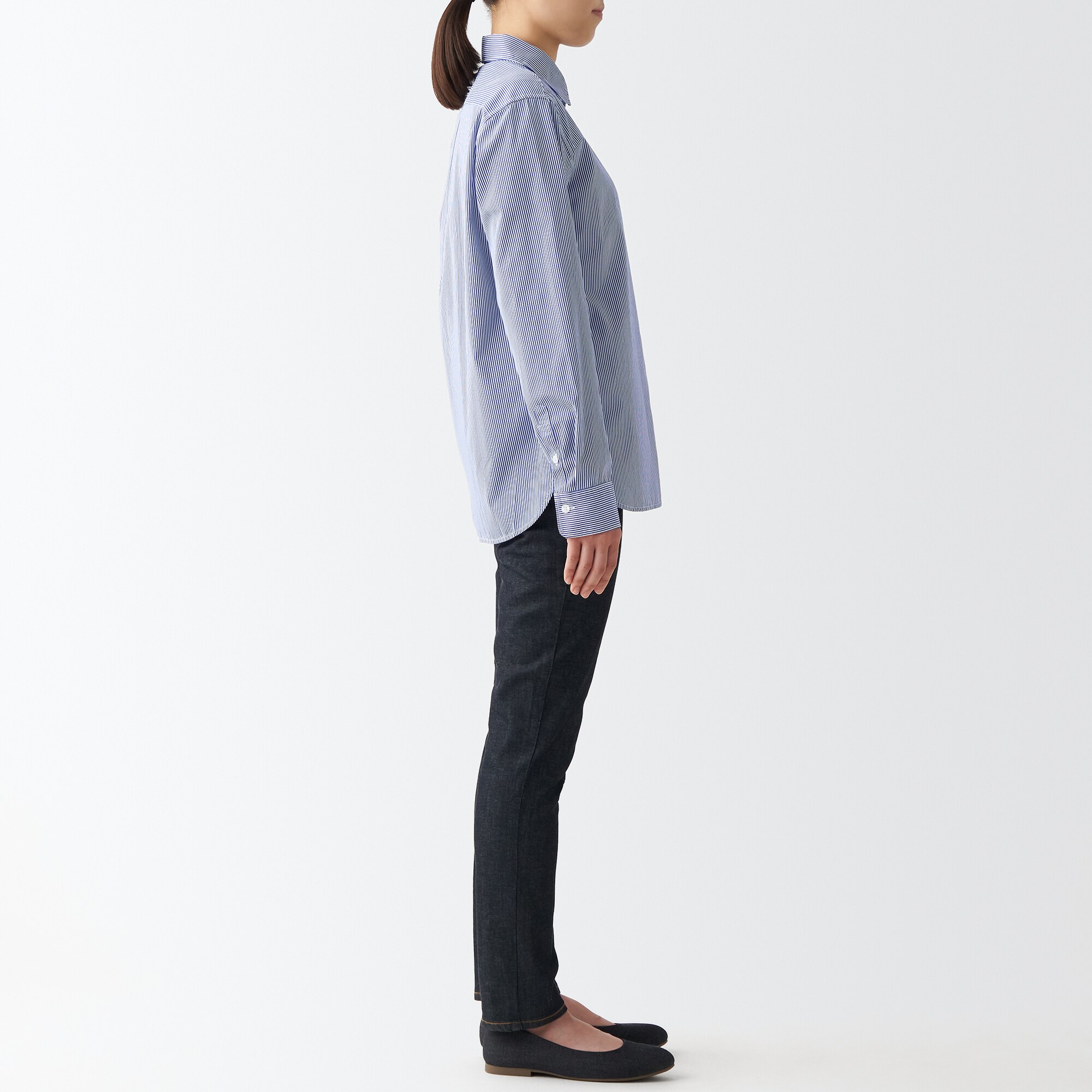 洗いざらしブロードレギュラーカラーシャツ