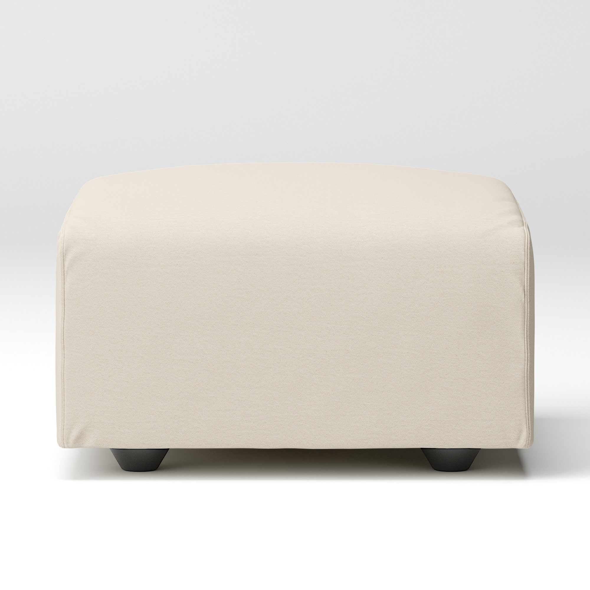 【カバー】洗いざらしの綿帆布ユニットソファオットマン・小用カバー／生成