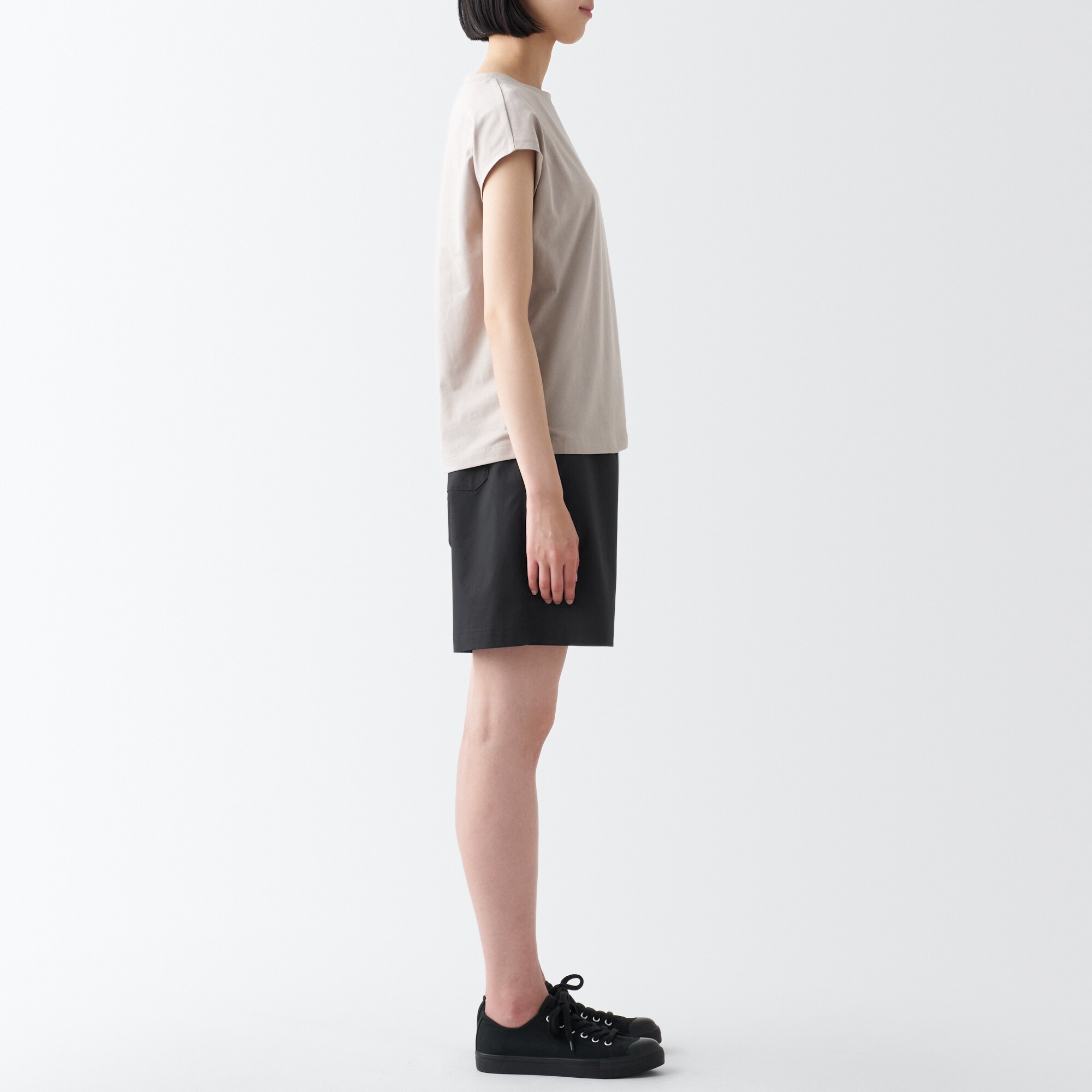 洗いざらしブロードショートパンツ