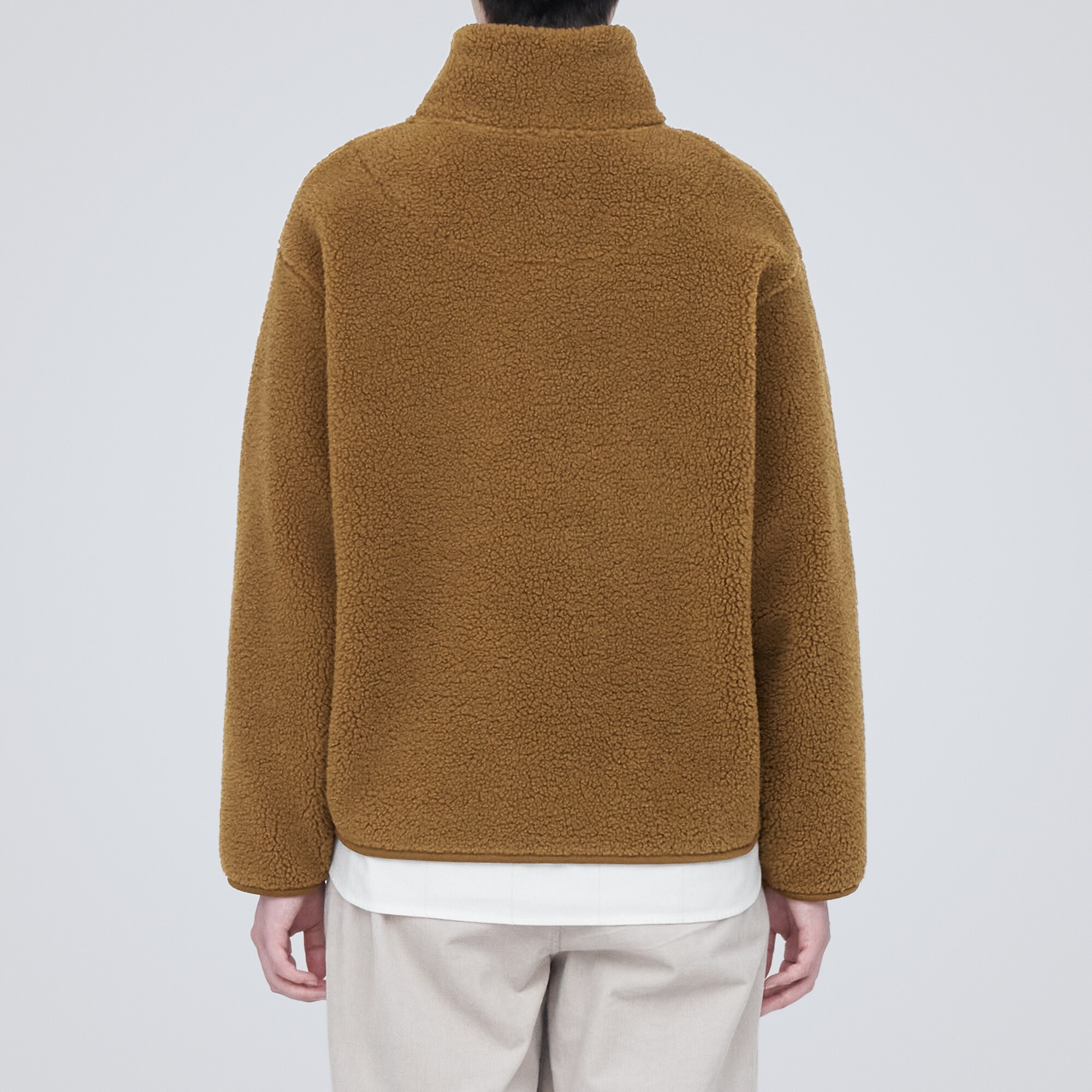 ボアフリースハーフジッププルオーバー