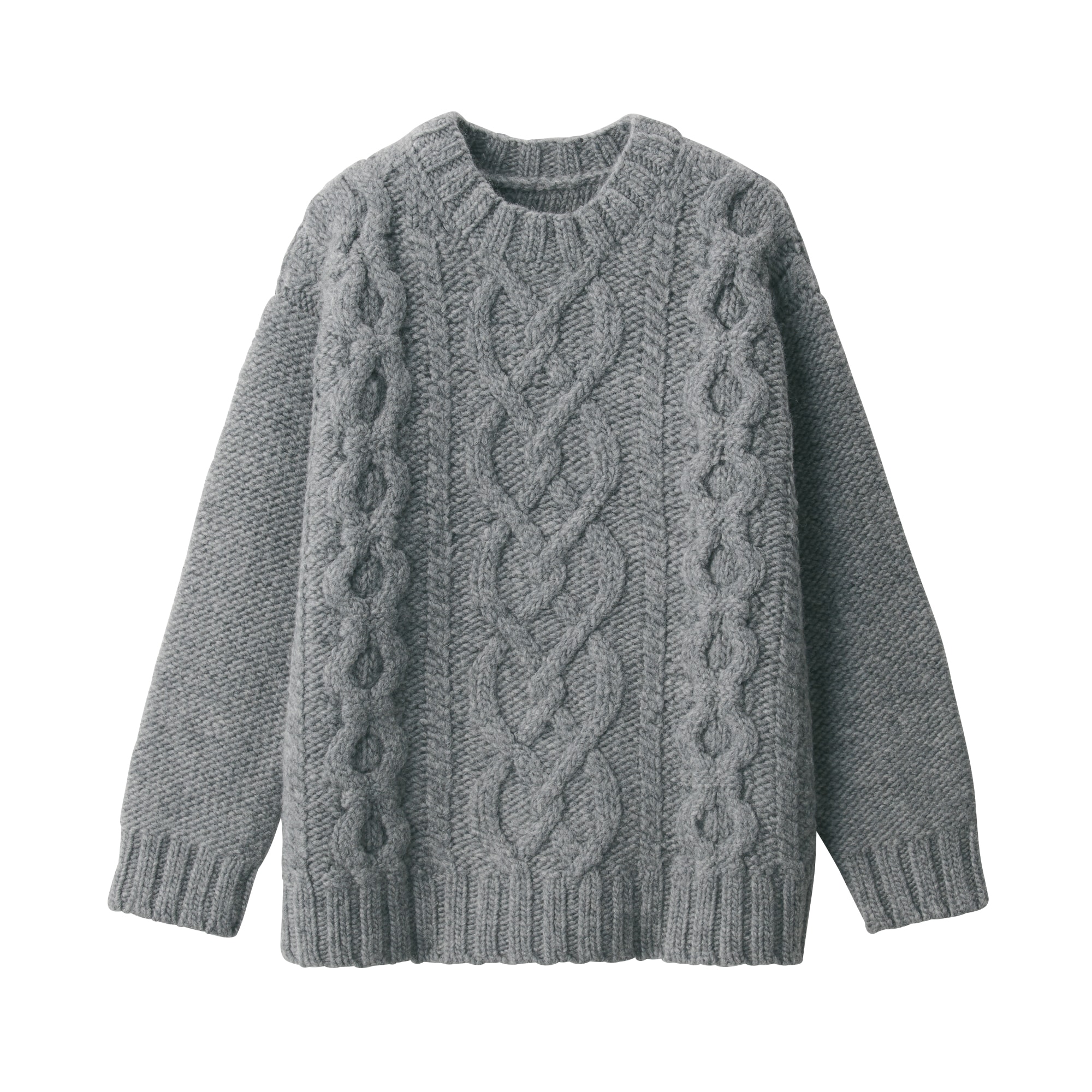 手編みニットアラン柄セーター