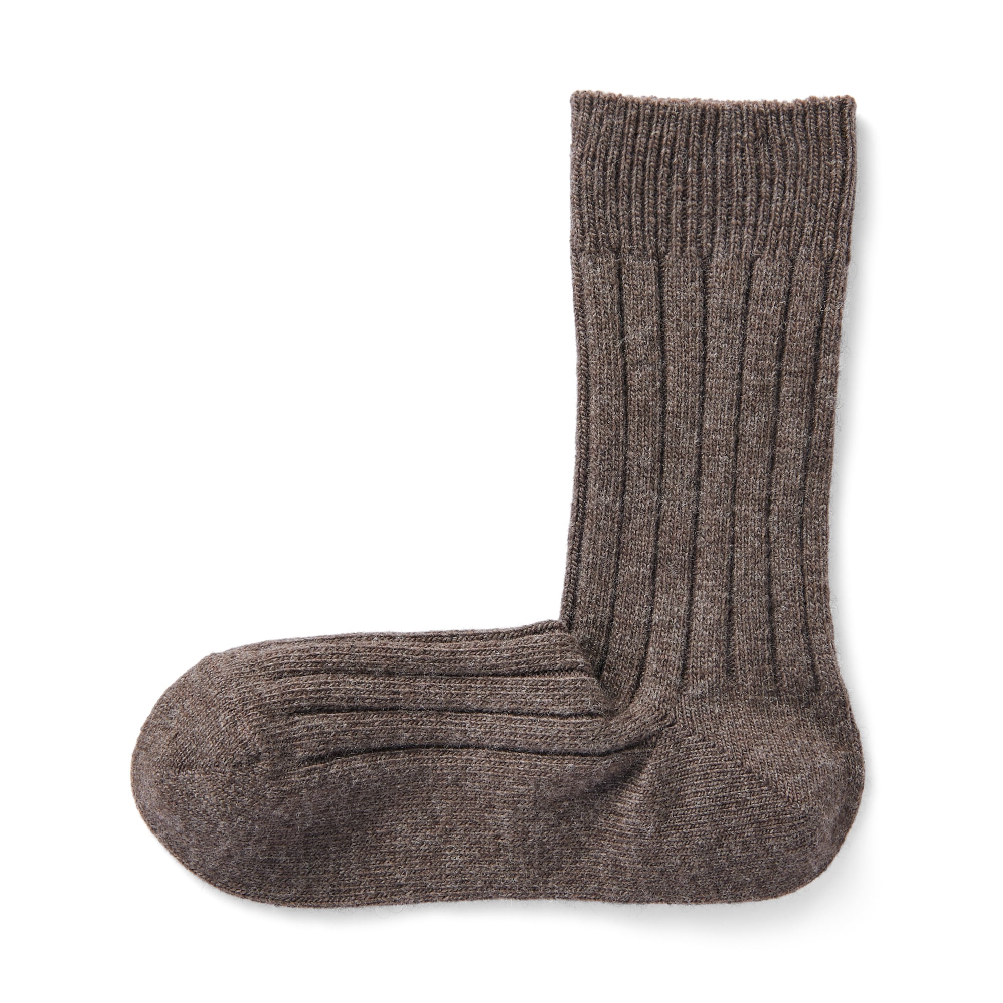 足なり直角　履き口やわらか　ヤク混　靴下（婦人）