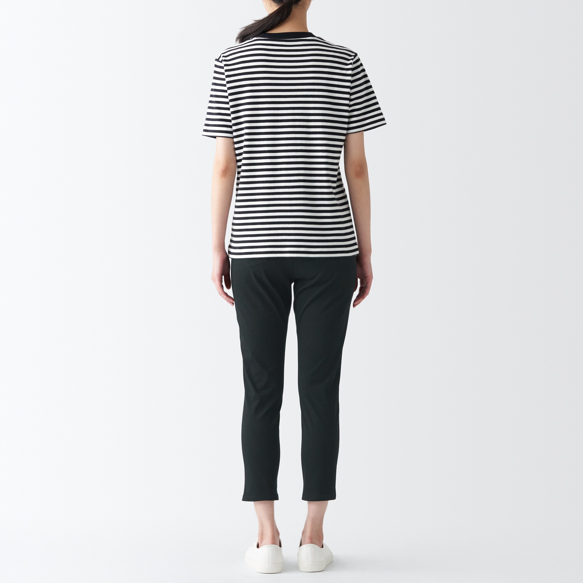 涼感ストレッチクロップドレギンスパンツ