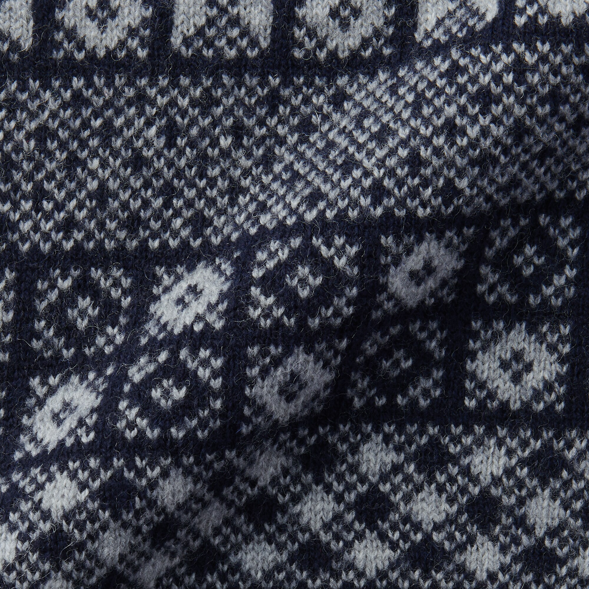 メリノウールジャカード編みＶネックベスト