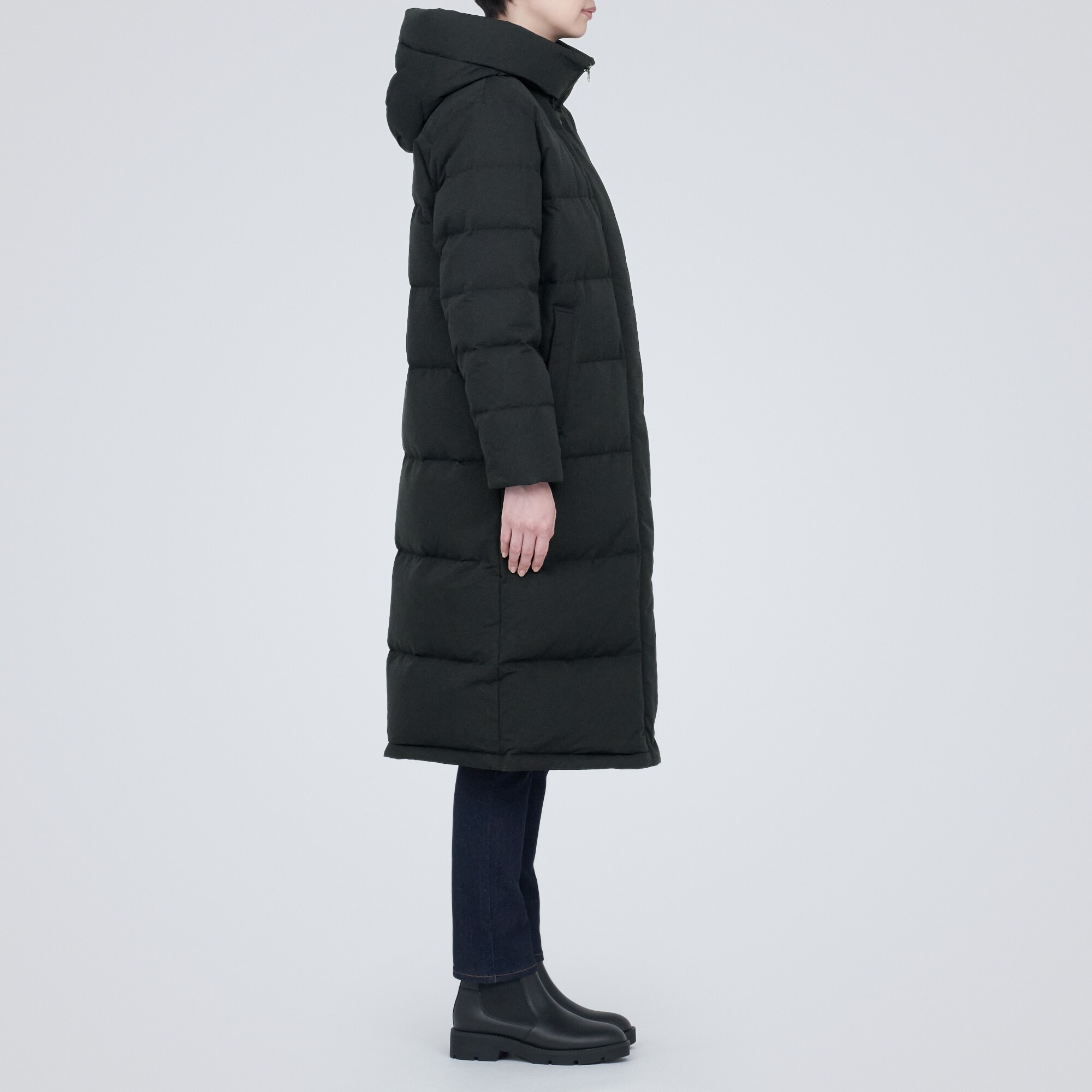 撥水ロングダウンコート