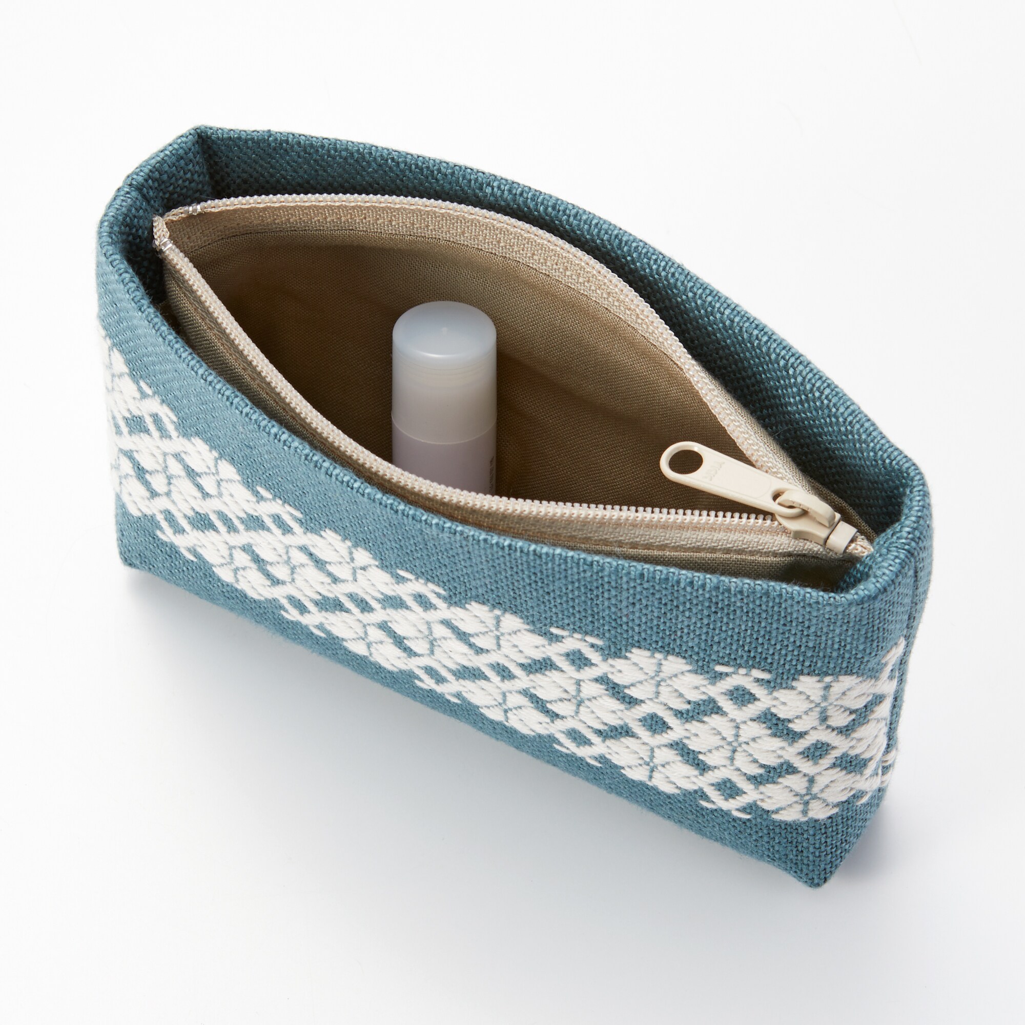 こぎん刺し　ミニポーチ　緑