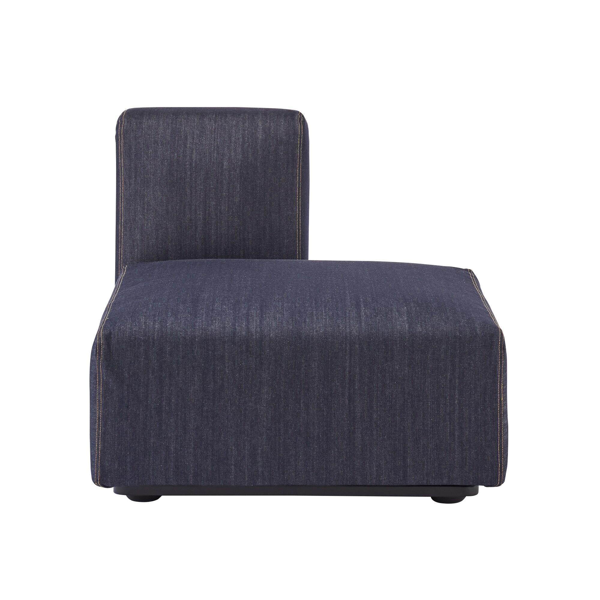 【カバー】綿デニムユニットソファ・ハーフバックレスト・大用カバー／ネイビー