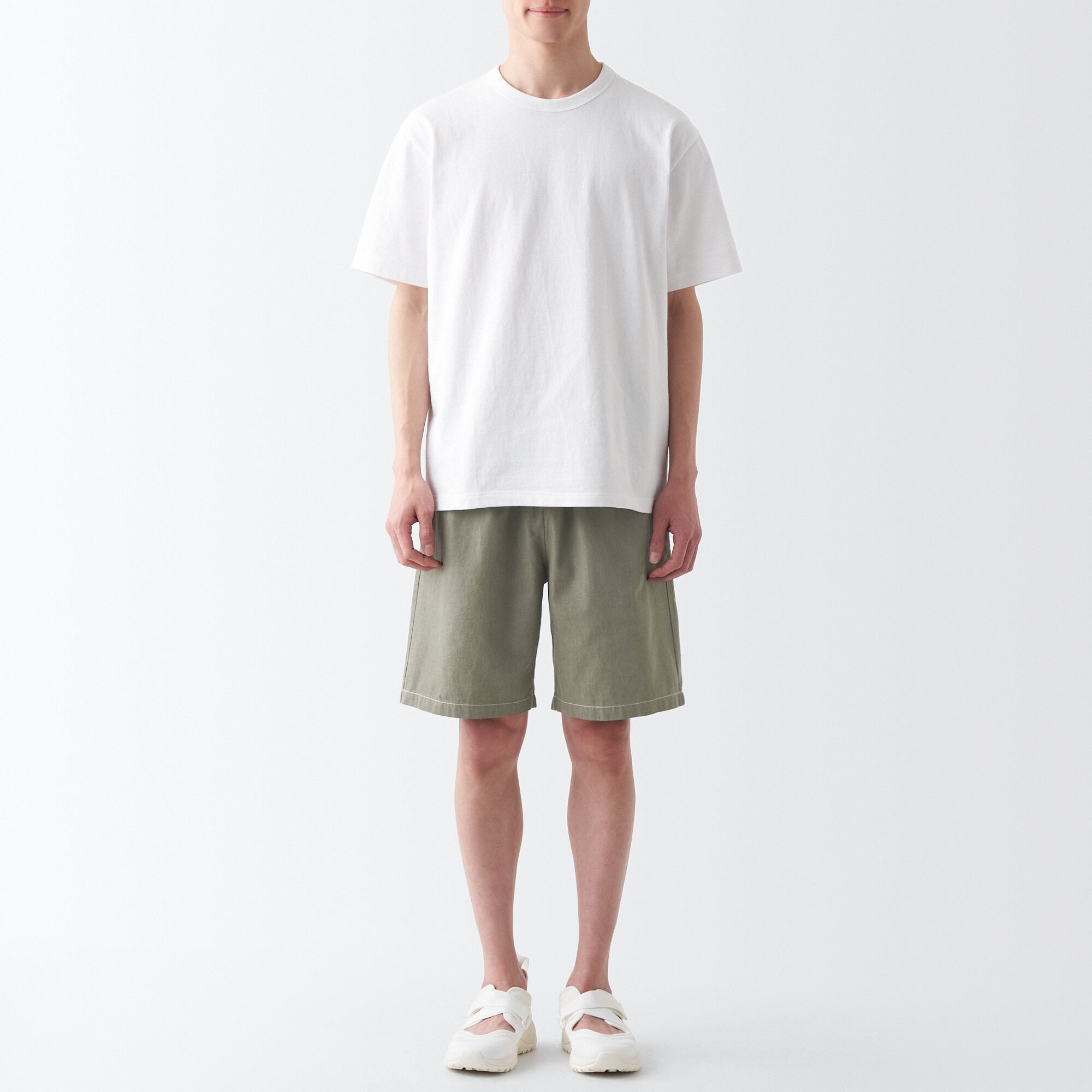 シャンブレーイージーショートパンツ