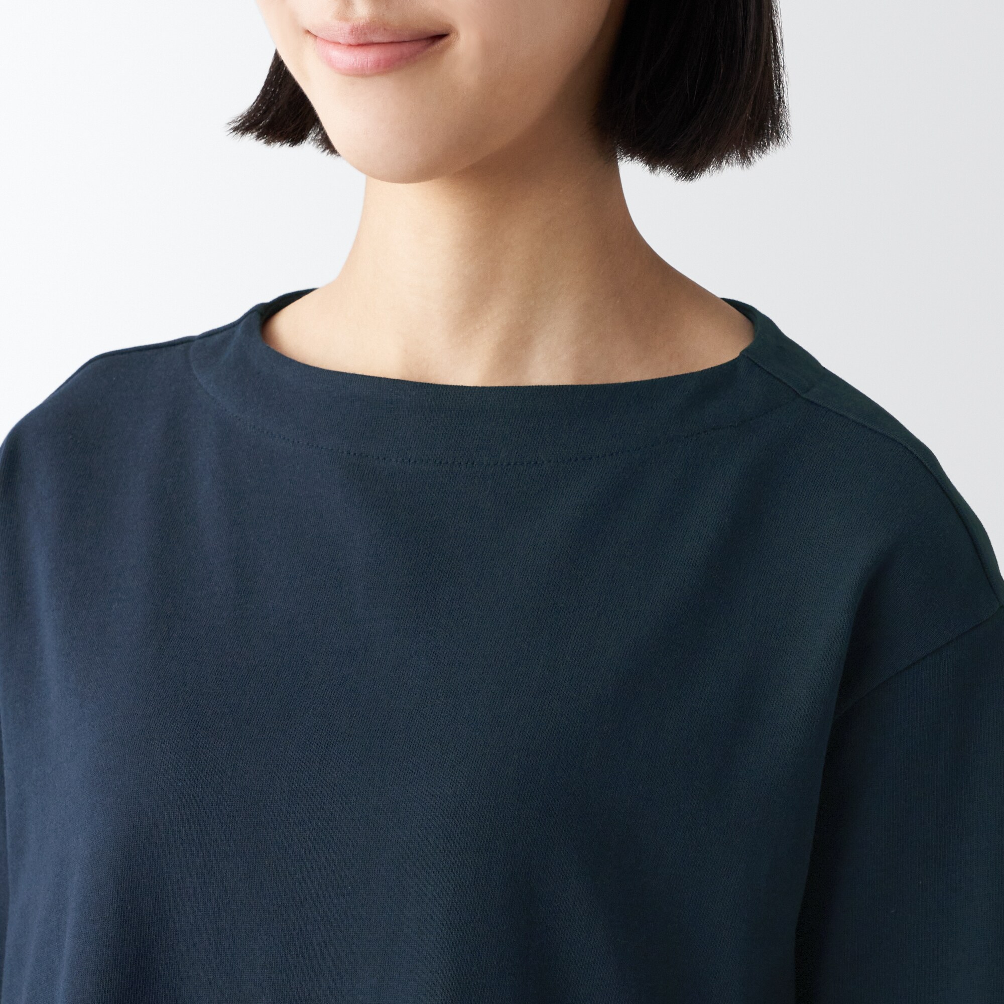 太番手七分袖ワンピース