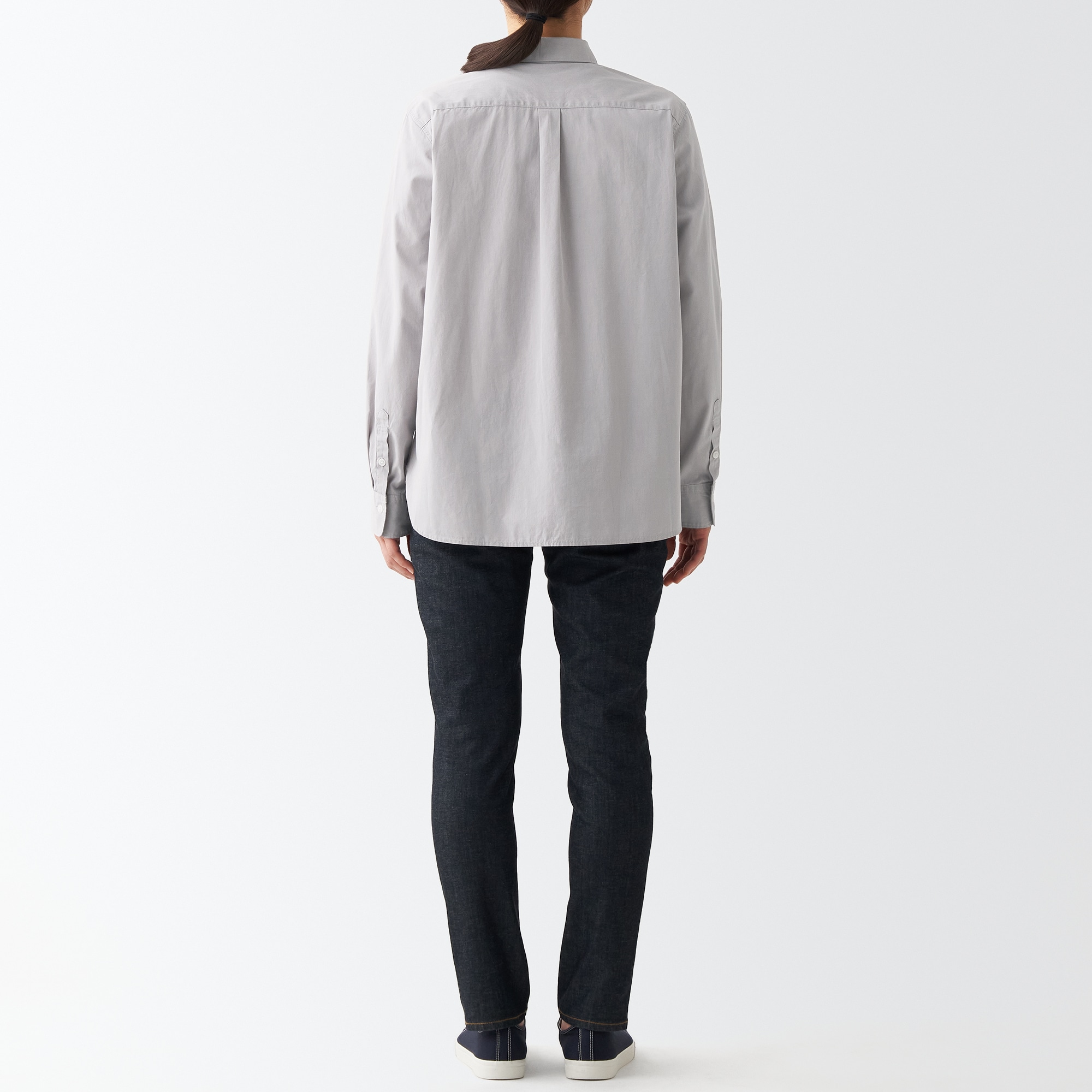 洗いざらしブロードレギュラーカラーシャツ