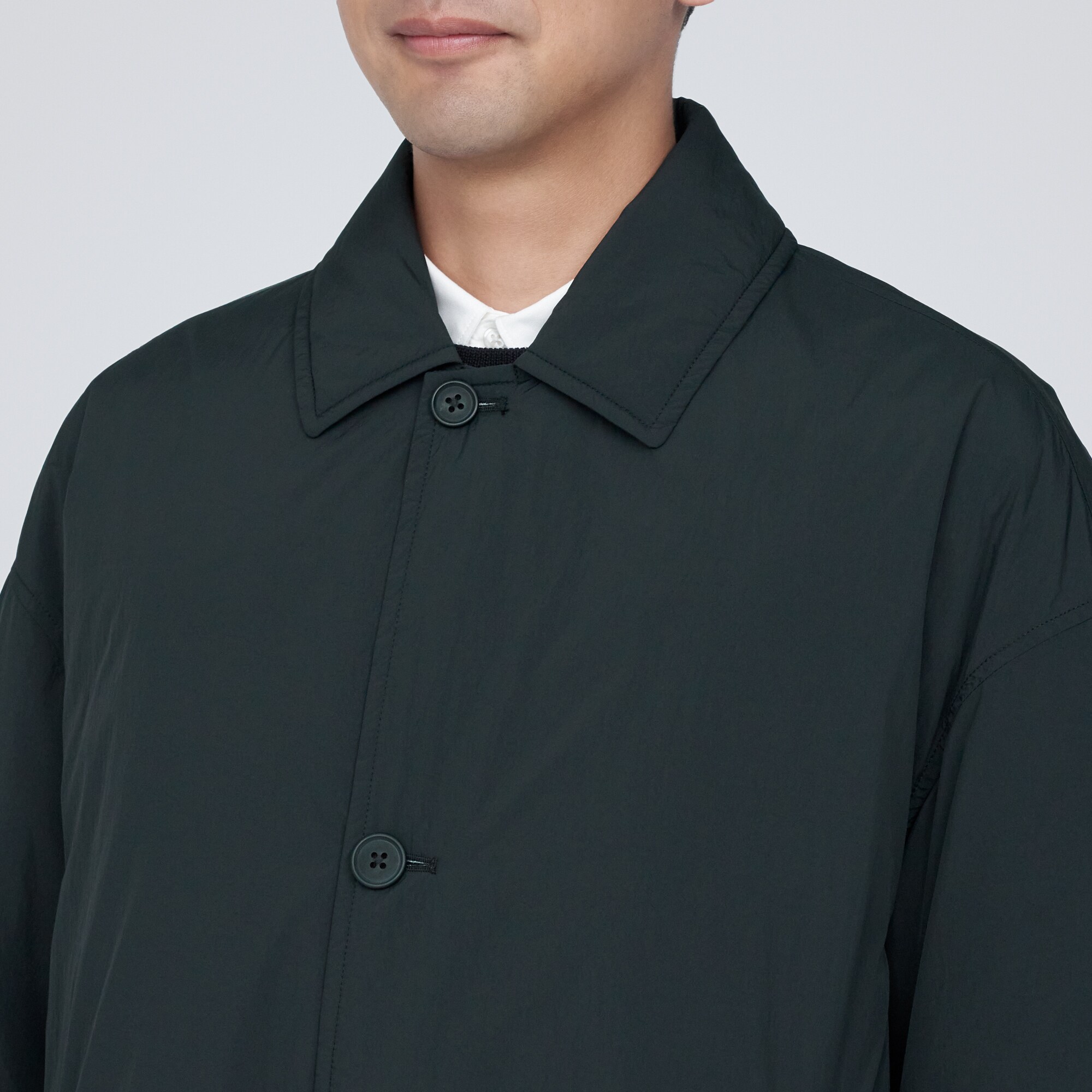 軽量ダウンステンカラーコート（帯電防止裏地）