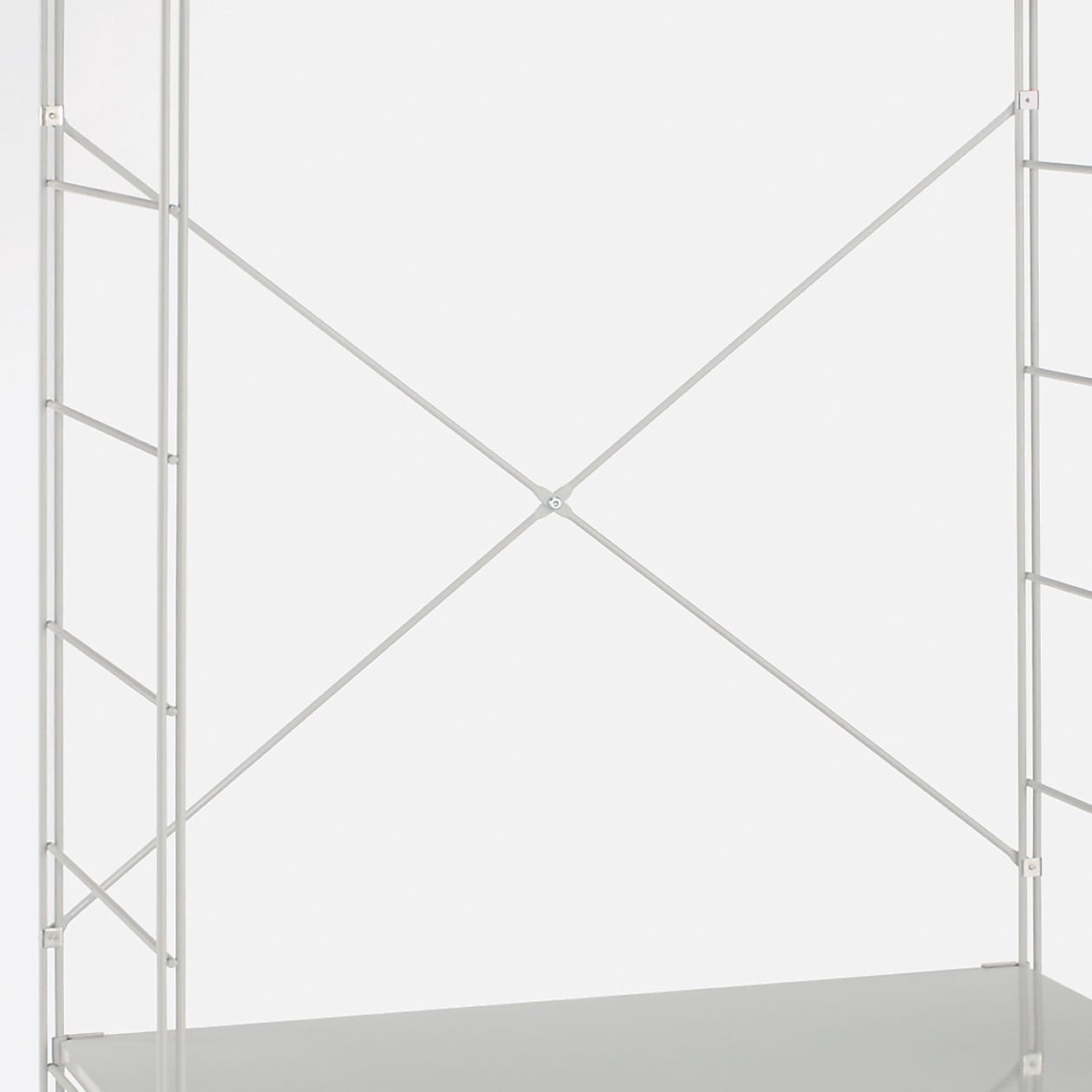 スチールユニットシェルフ・スチールクロスバー・大・グレー　幅８４ｃｍタイプ用