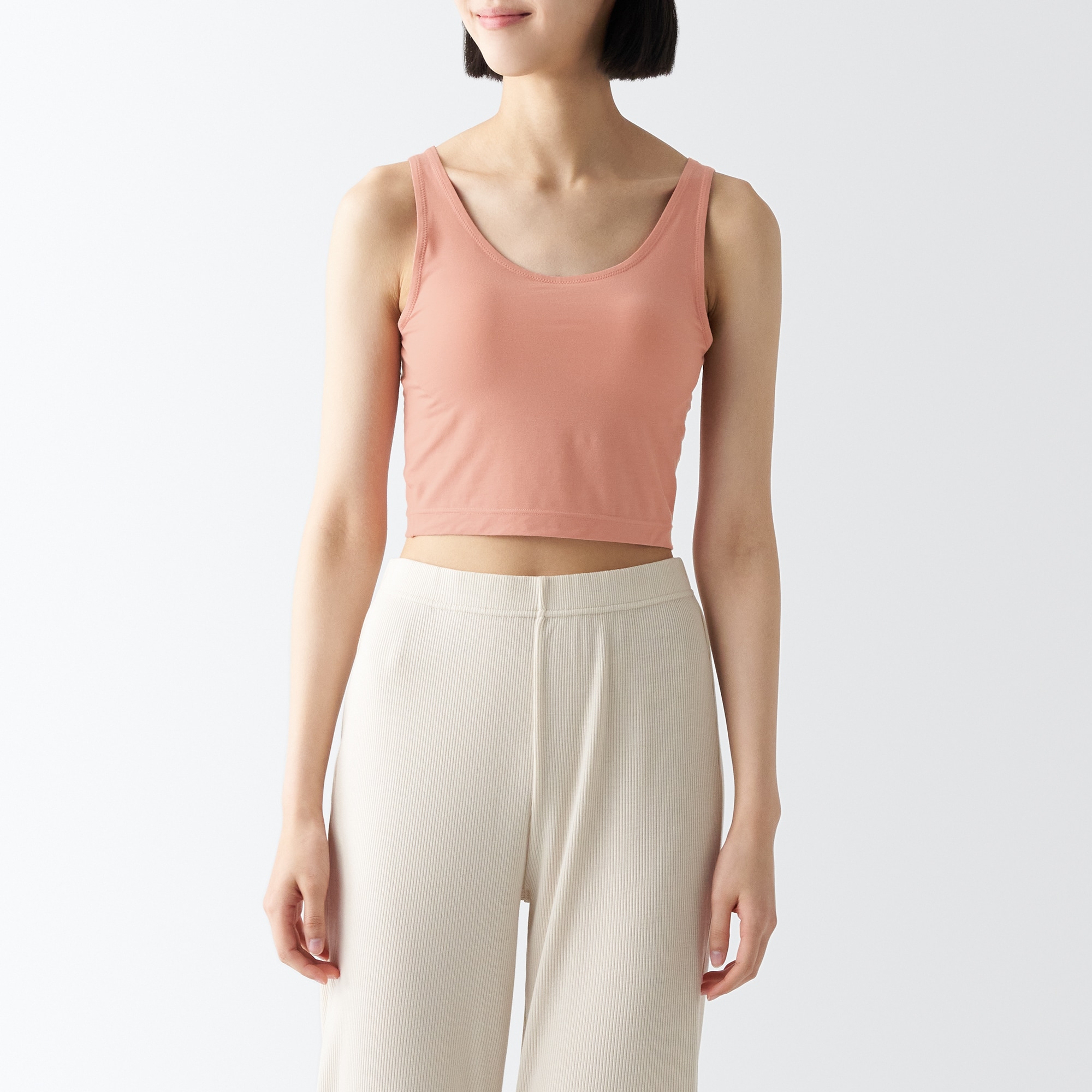 なめらかブラハーフ丈タンクトップ
