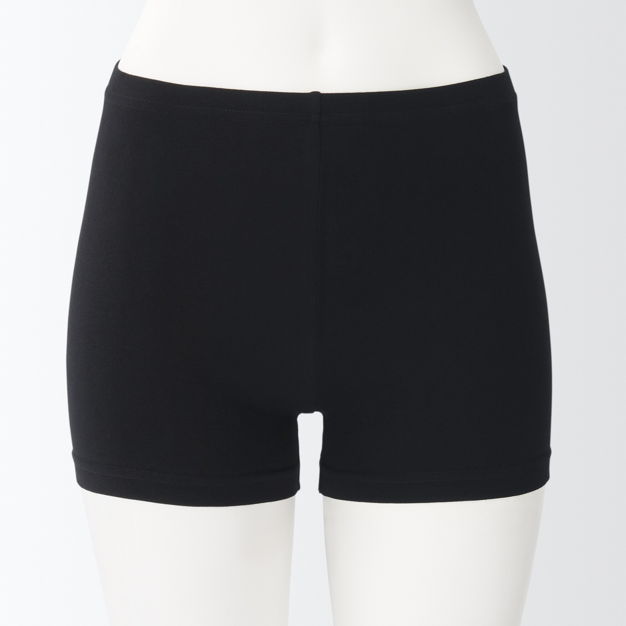 ストレッチ天竺編み　スカートの下に履く　オーバーパンツ（一分丈レギンス）