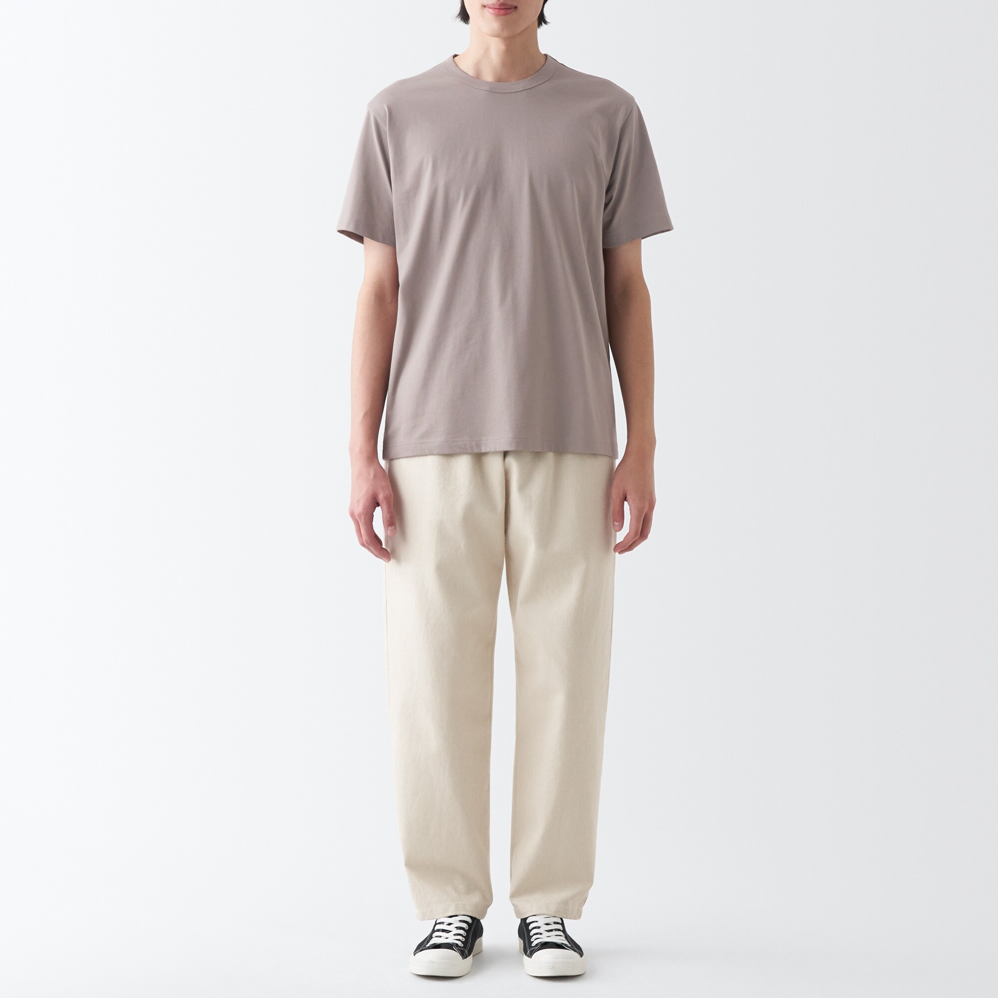 天竺編みクルーネック半袖Ｔシャツ