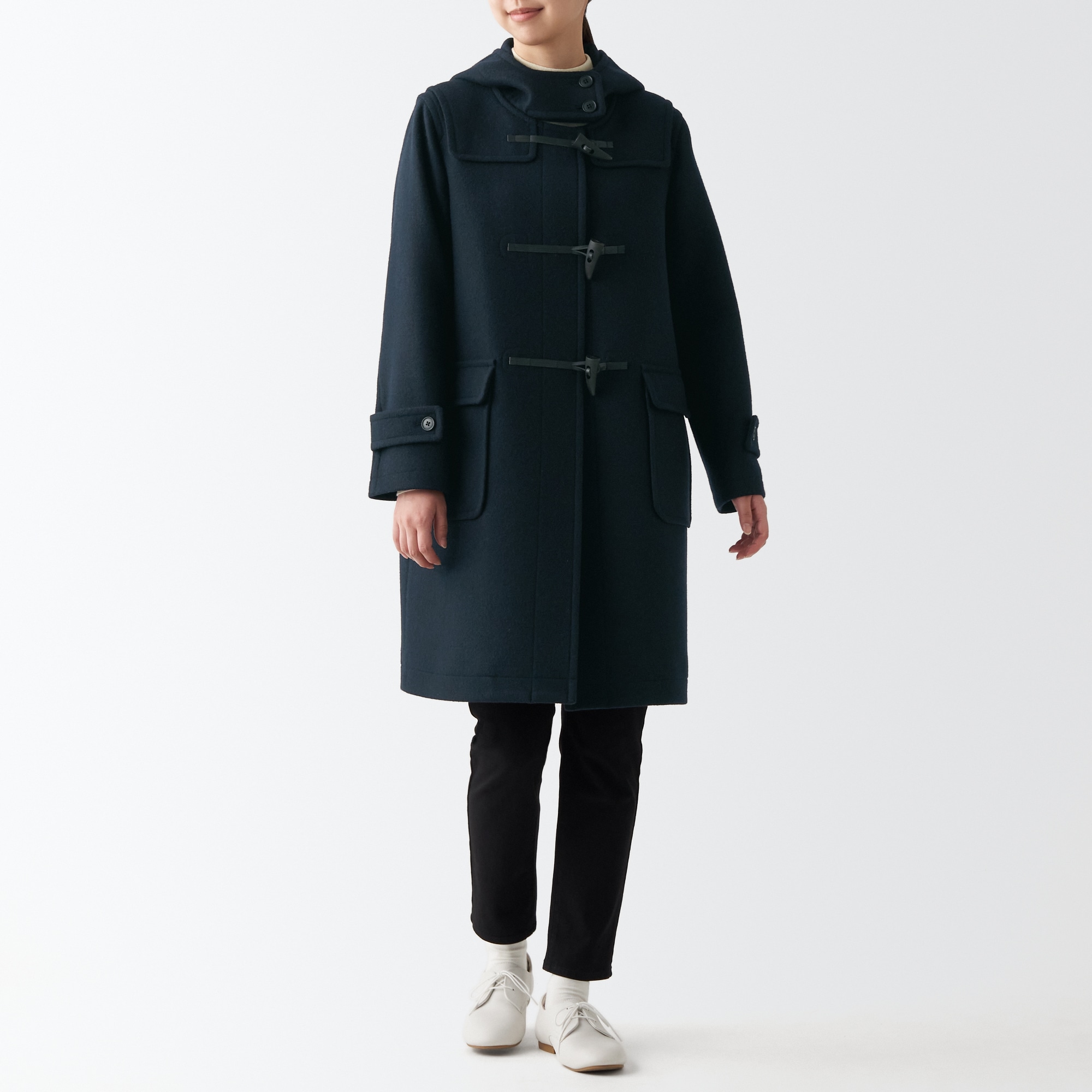 ウール混ダッフルコート